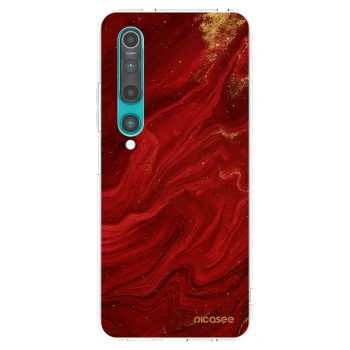 Picasee διαφανής θήκη σιλικόνης Xiaomi Mi 10 - Red