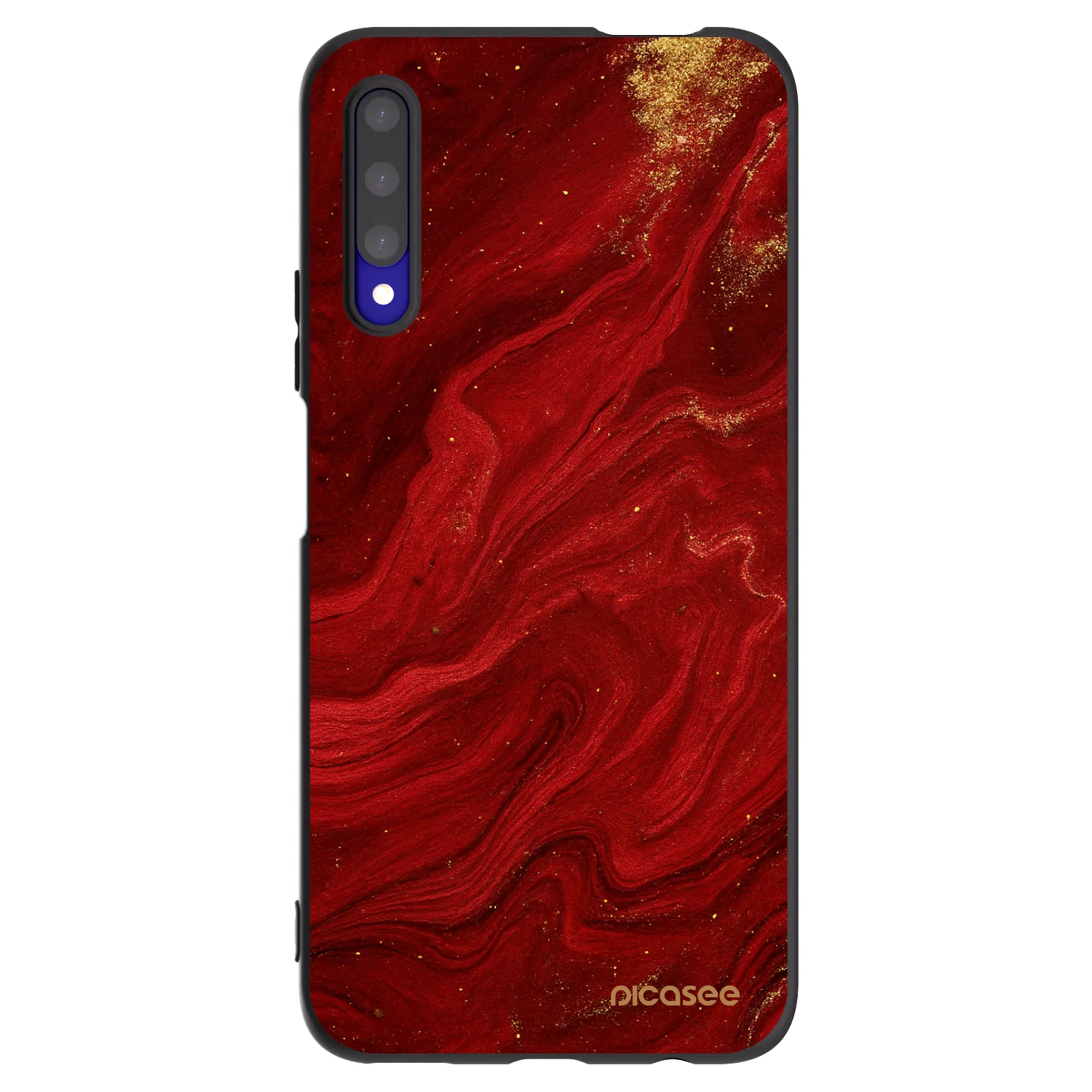 Picasee Μαύρη θήκη σιλικόνης για Honor 9X Pro - Red