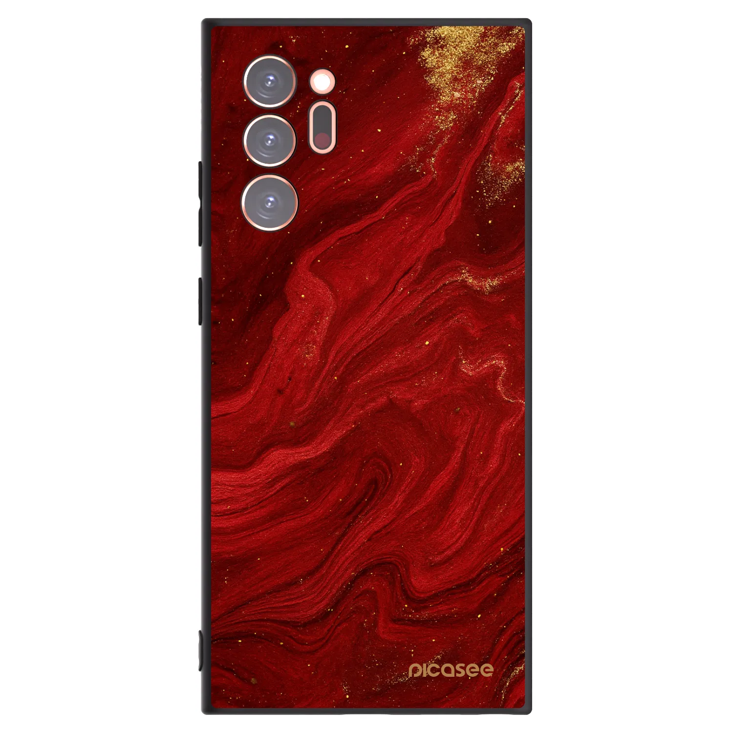 Picasee Μαύρη θήκη σιλικόνης για Samsung Galaxy Note 20 Ultra - Red