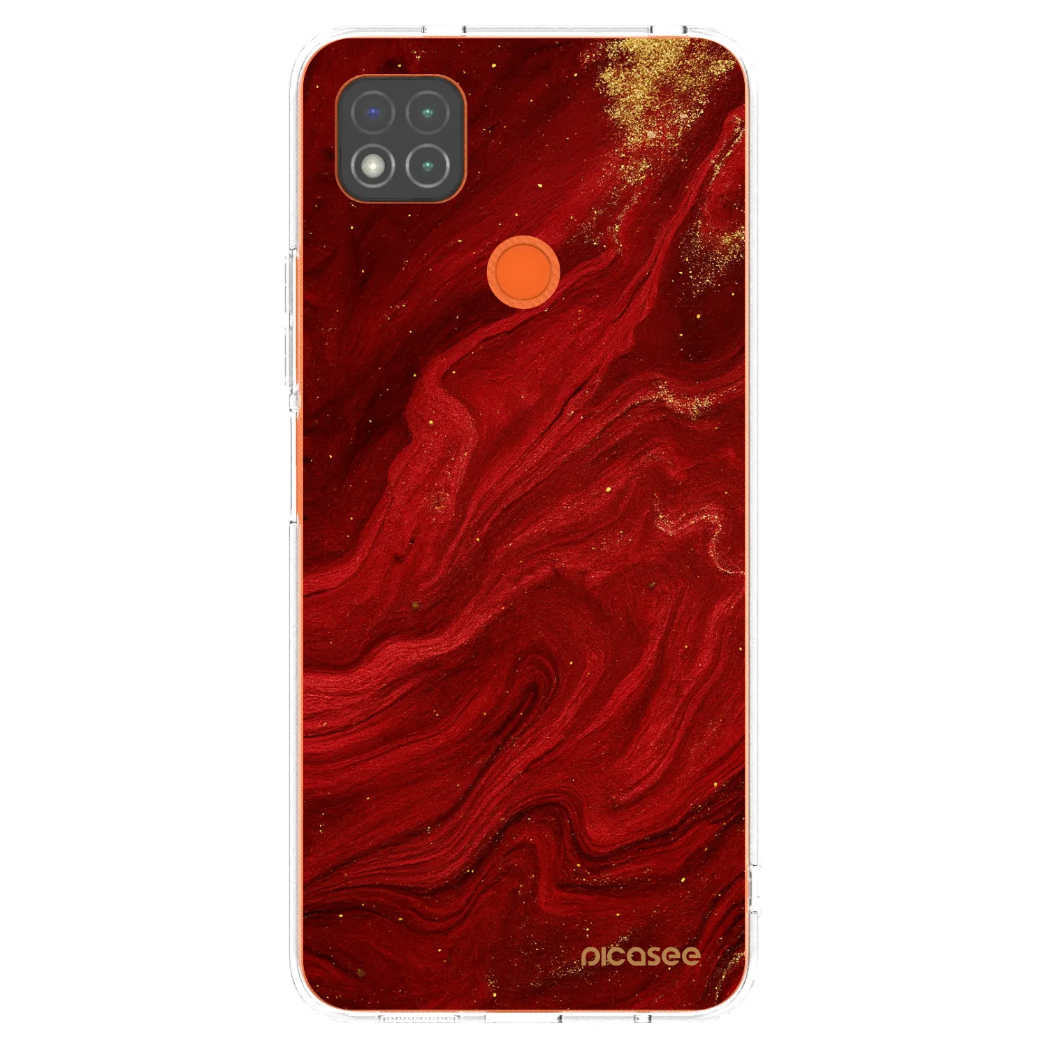Picasee διαφανής θήκη σιλικόνης Xiaomi Redmi 9C - Red