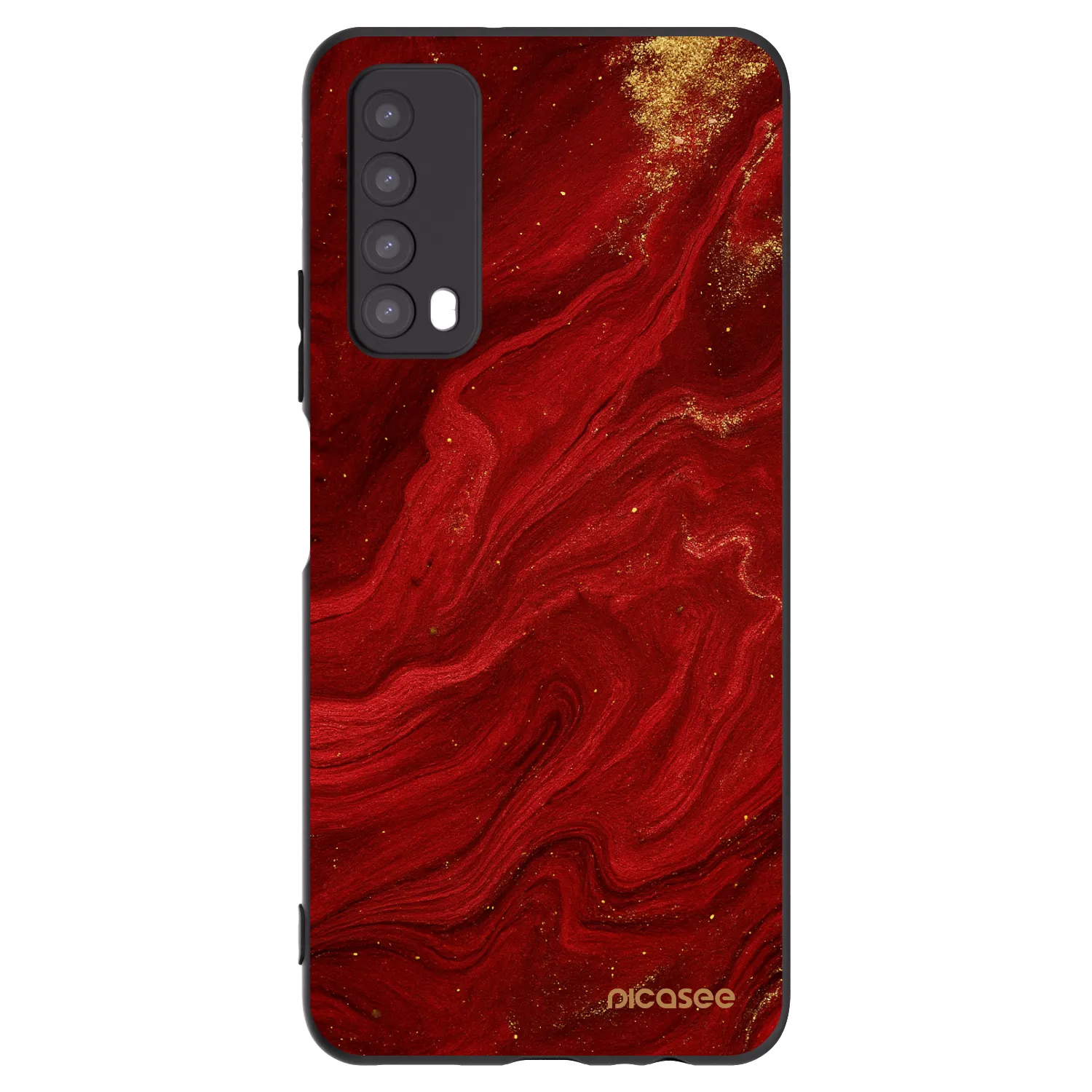 Picasee Μαύρη θήκη σιλικόνης για Huawei P Smart 2021 - Red