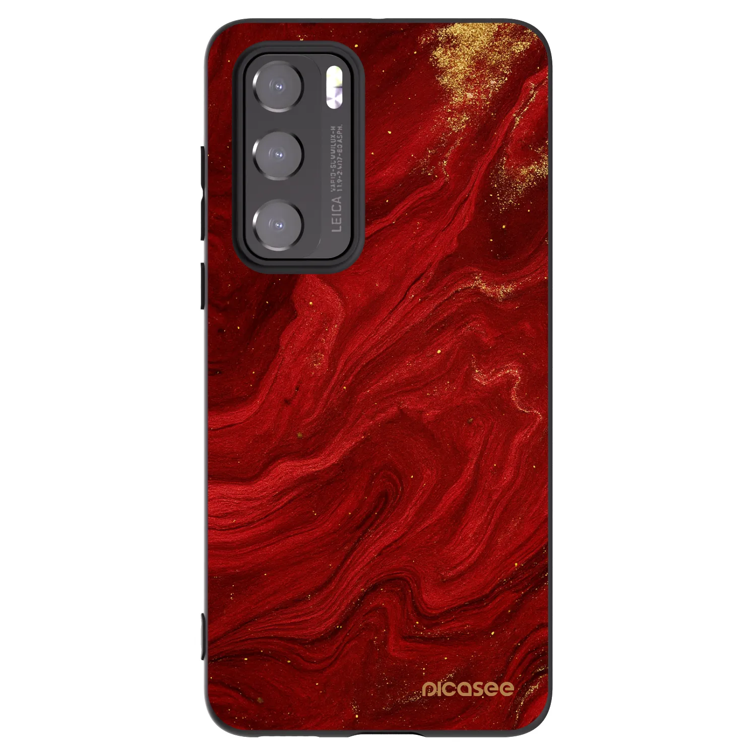 Picasee Μαύρη θήκη σιλικόνης για Huawei P40 - Red