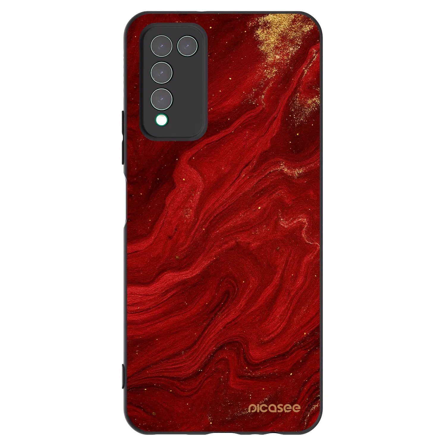 Picasee Μαύρη θήκη σιλικόνης για Honor 10X Lite - Red