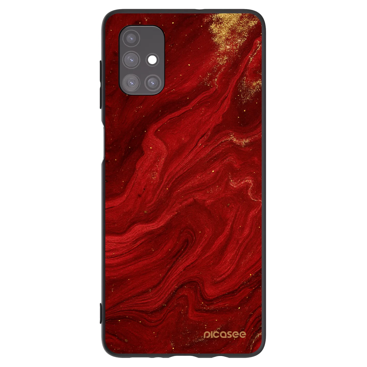 Picasee Μαύρη θήκη σιλικόνης για Samsung Galaxy M51 M515F - Red