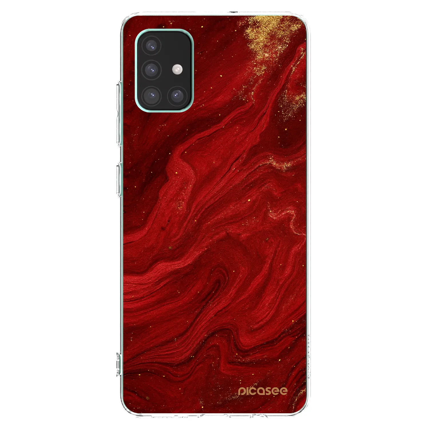 Picasee διαφανής θήκη σιλικόνης Samsung Galaxy M51 M515F - Red