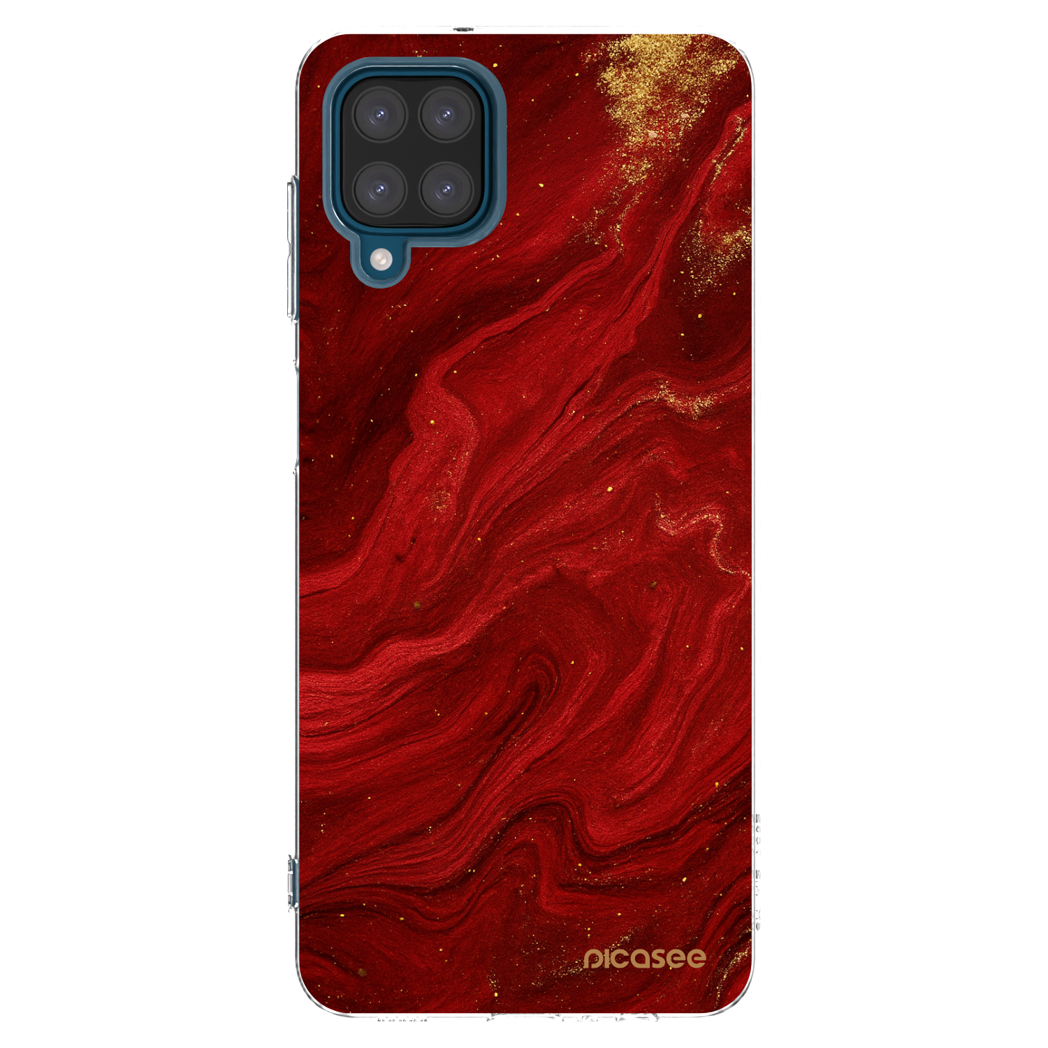 Picasee διαφανής θήκη σιλικόνης Samsung Galaxy A12 A125F - Red