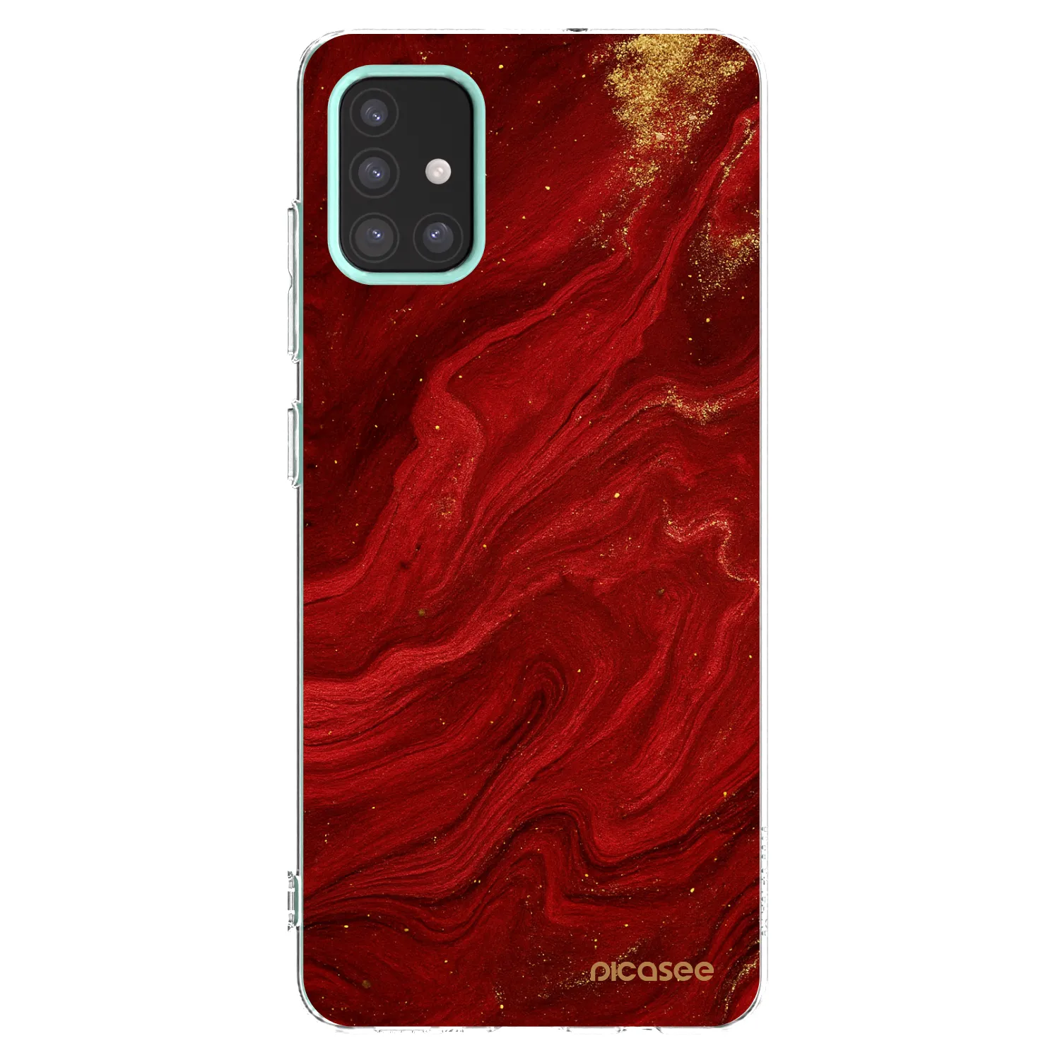 Picasee διαφανής θήκη σιλικόνης Samsung Galaxy M31s - Red