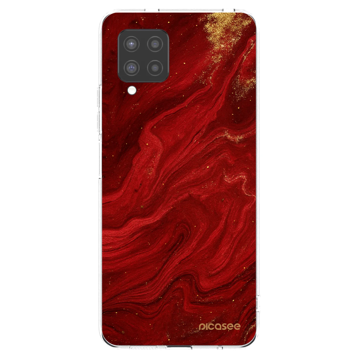 Picasee διαφανής θήκη σιλικόνης Samsung Galaxy A42 A426B - Red