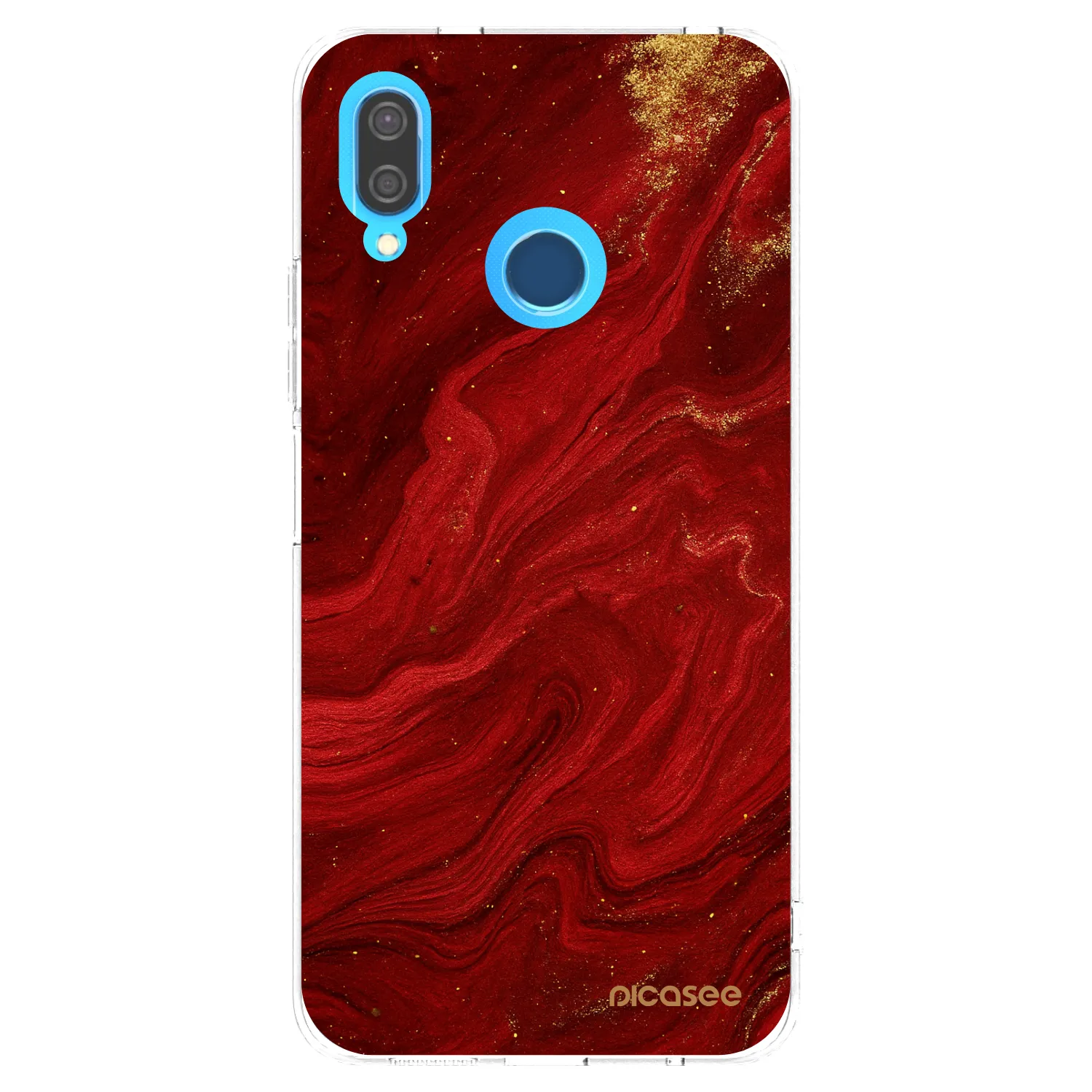 Picasee διαφανής θήκη σιλικόνης Huawei P20 Lite - Red