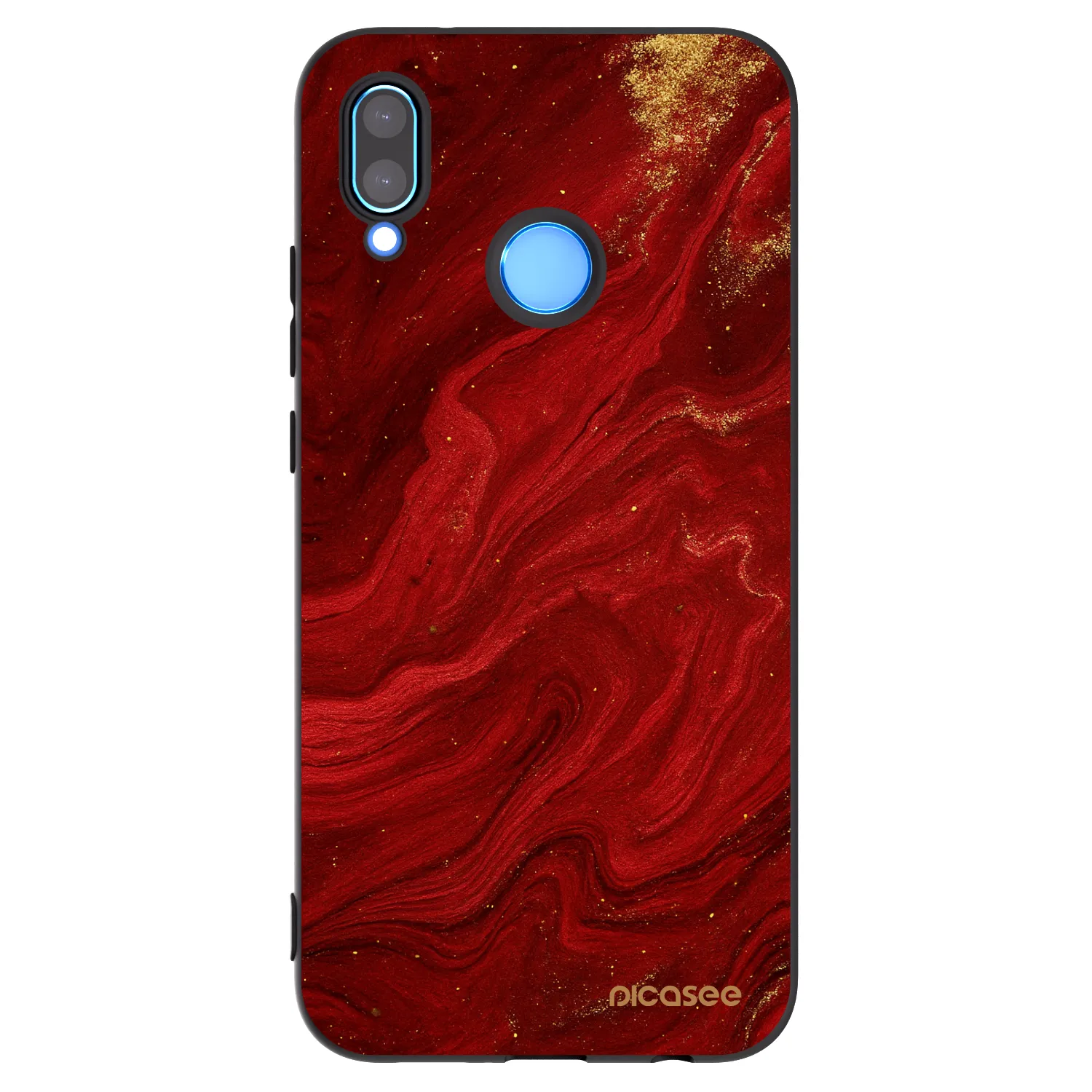 Picasee Μαύρη θήκη σιλικόνης για Huawei P20 Lite - Red