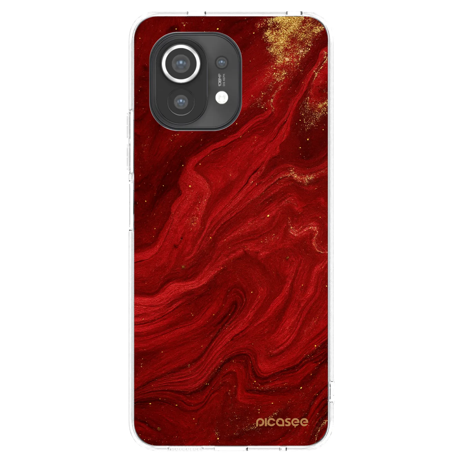 Picasee διαφανής θήκη σιλικόνης Xiaomi Mi 11 - Red