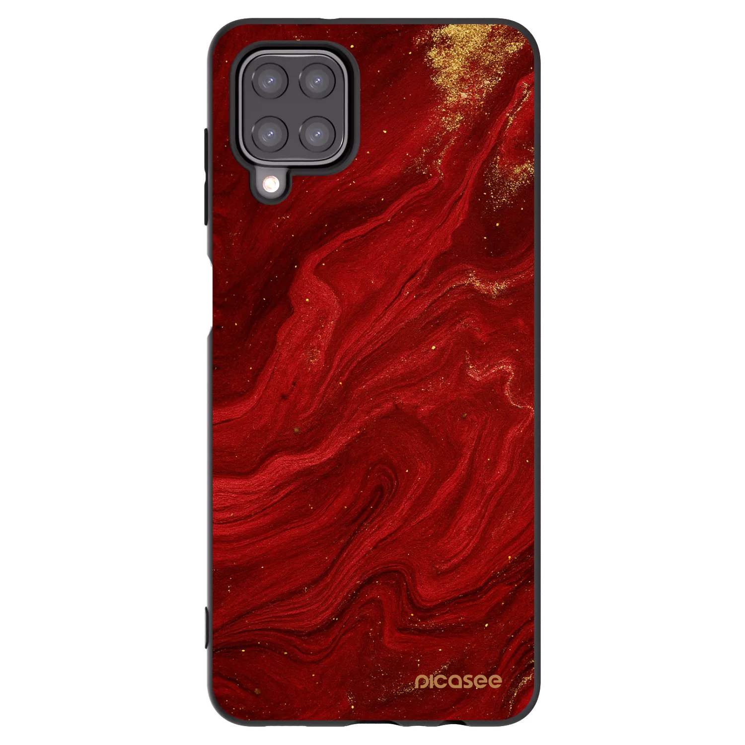 Picasee Μαύρη θήκη σιλικόνης για Samsung Galaxy M12 M127F - Red