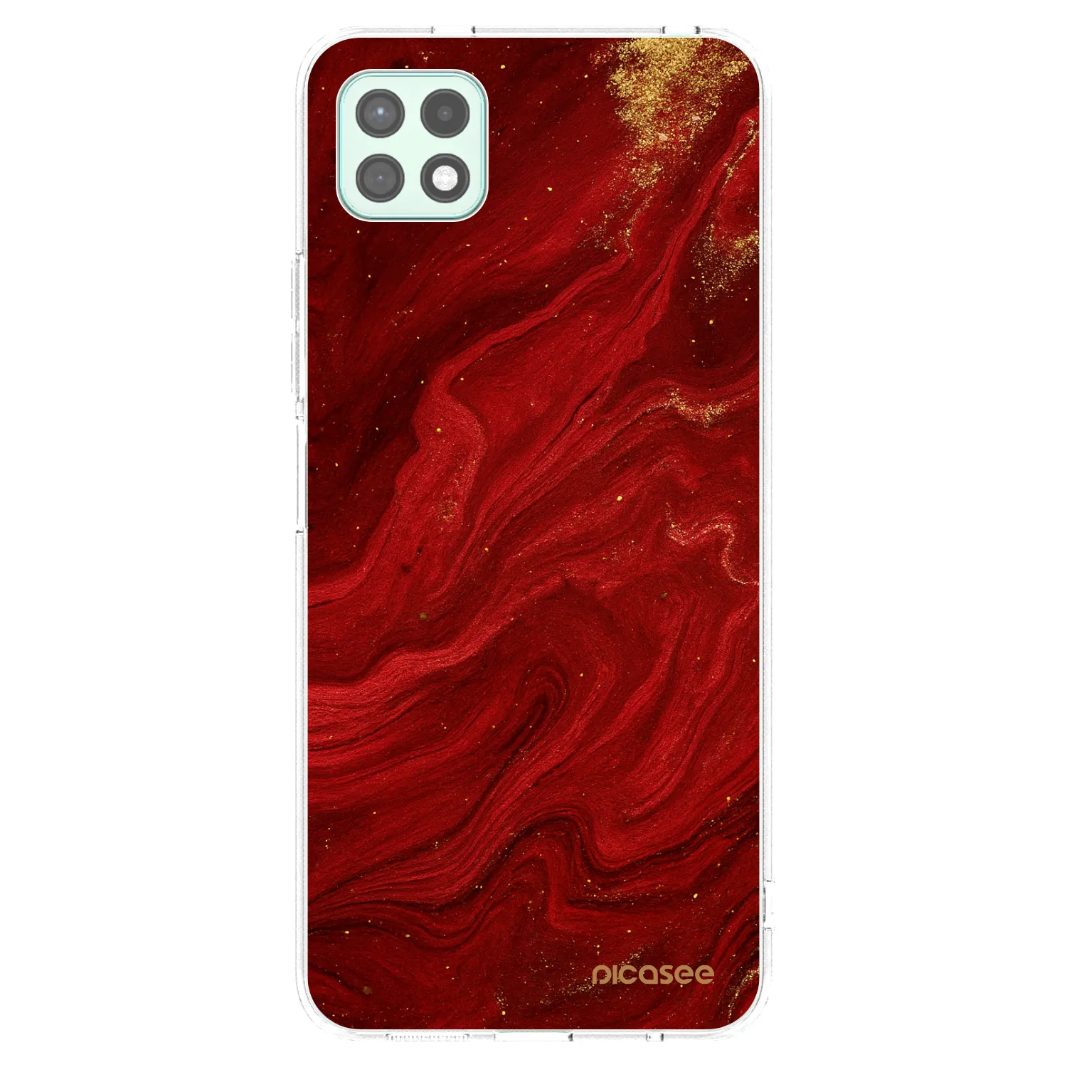 Picasee διαφανής θήκη σιλικόνης Samsung Galaxy A22 A226B 5G - Red