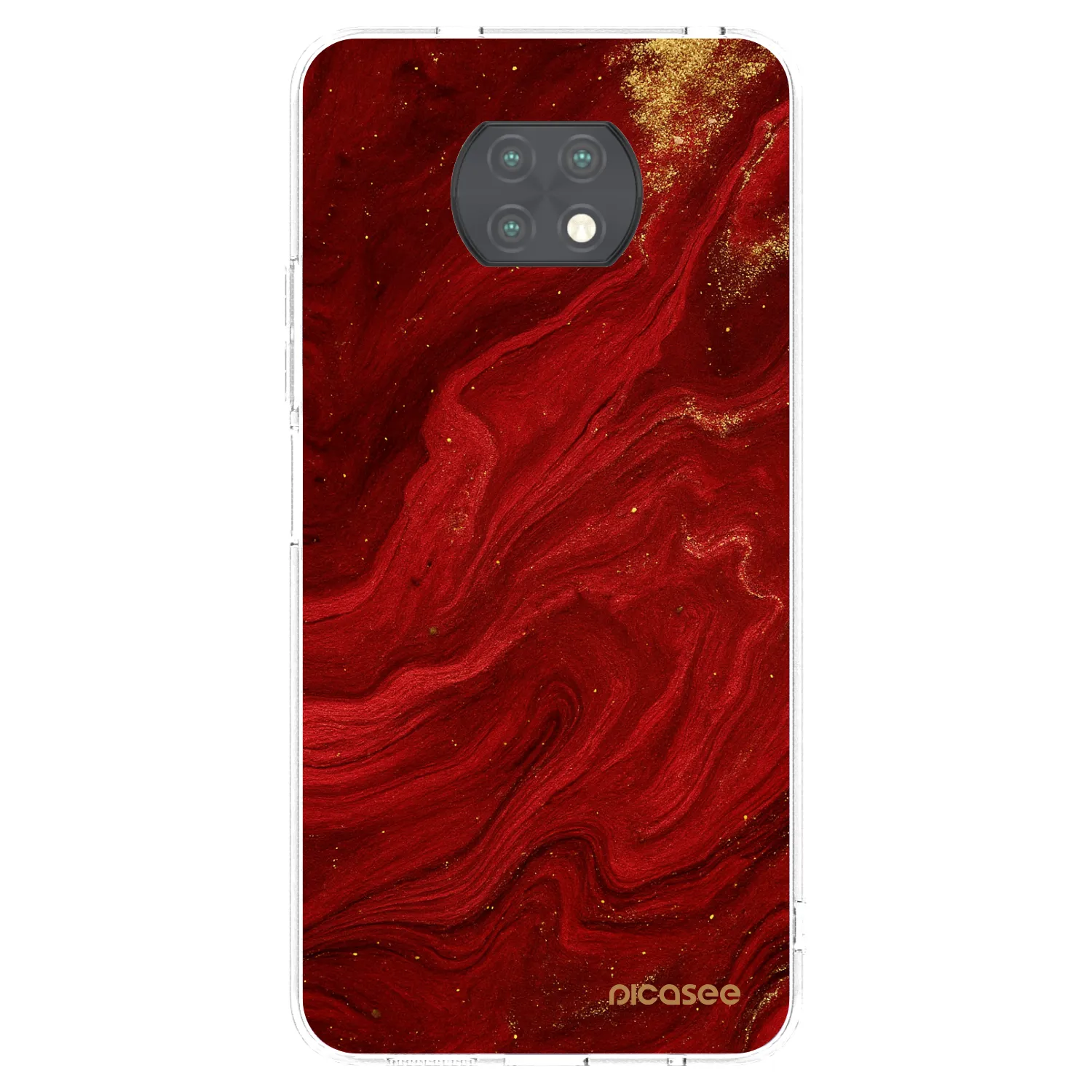 Picasee διαφανής θήκη σιλικόνης Xiaomi Redmi Note 9T - Red
