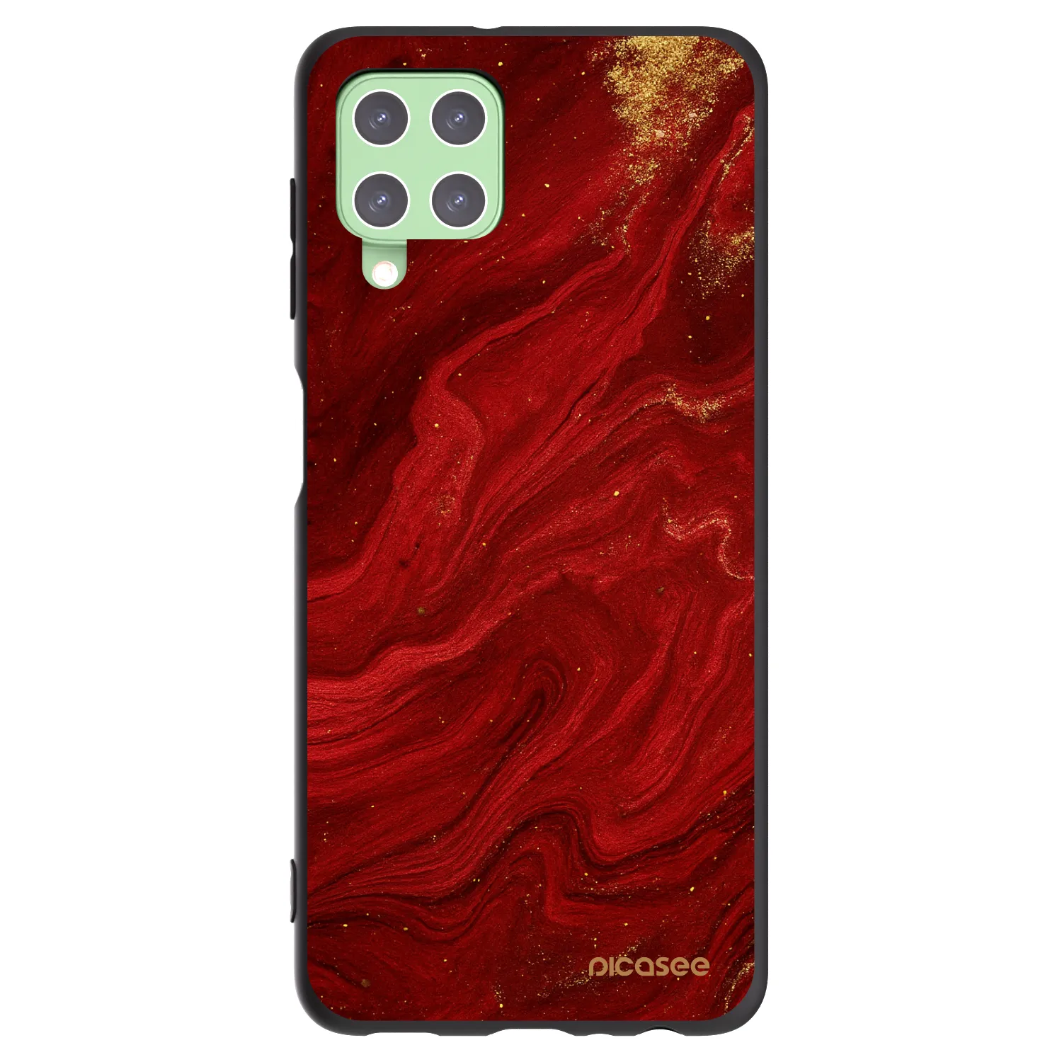 Picasee Μαύρη θήκη σιλικόνης για Samsung Galaxy A22 A225F 4G - Red