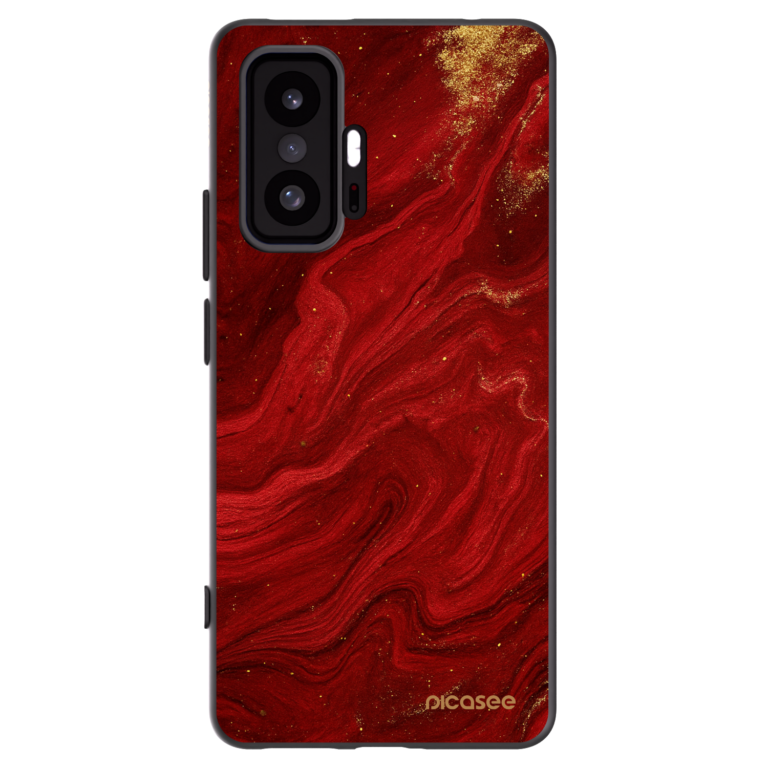 Picasee Μαύρη θήκη σιλικόνης για Xiaomi 11T - Red