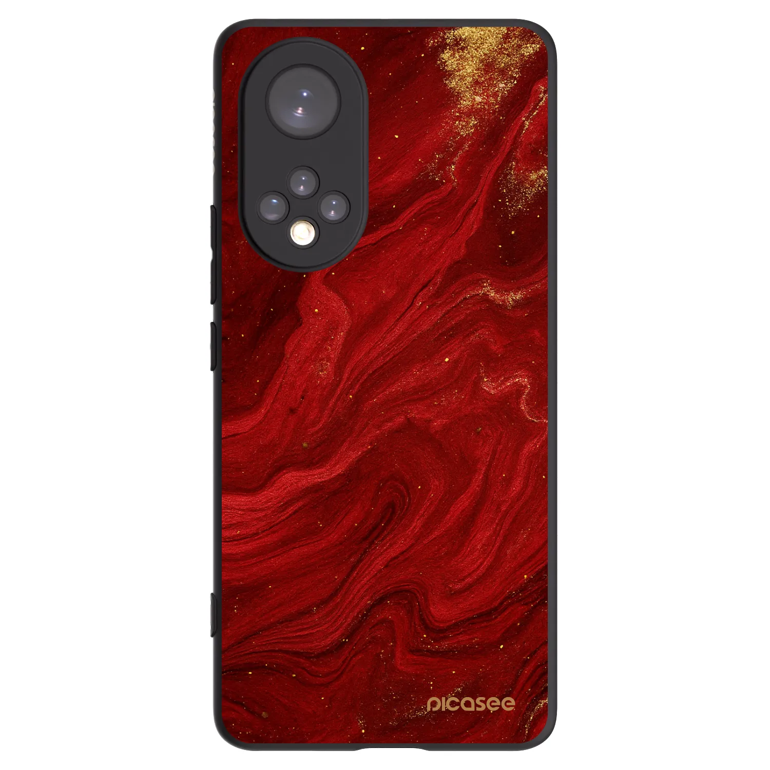 Picasee Μαύρη θήκη σιλικόνης για Honor 50 5G - Red