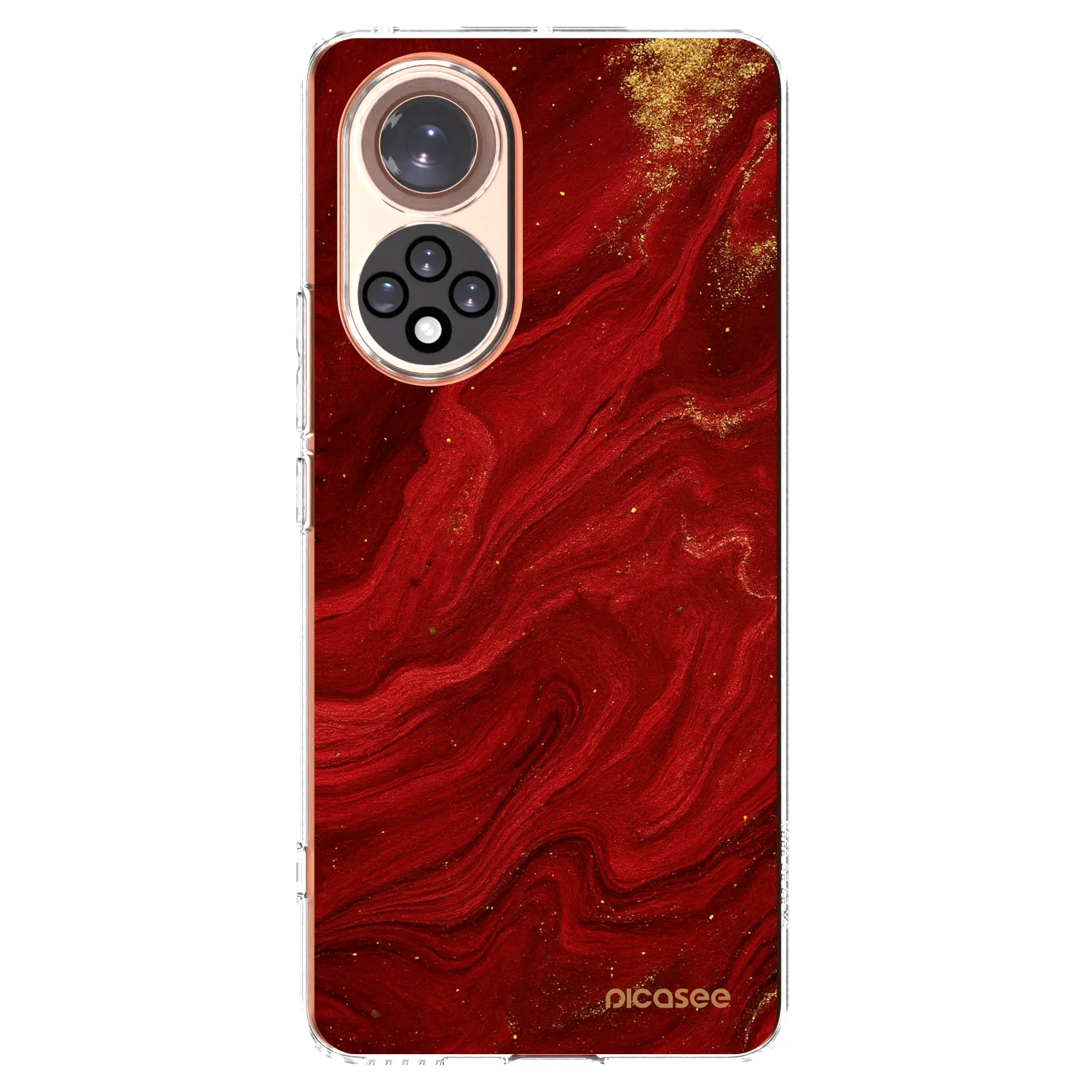 Picasee διαφανής θήκη σιλικόνης Huawei Nova 9 - Red