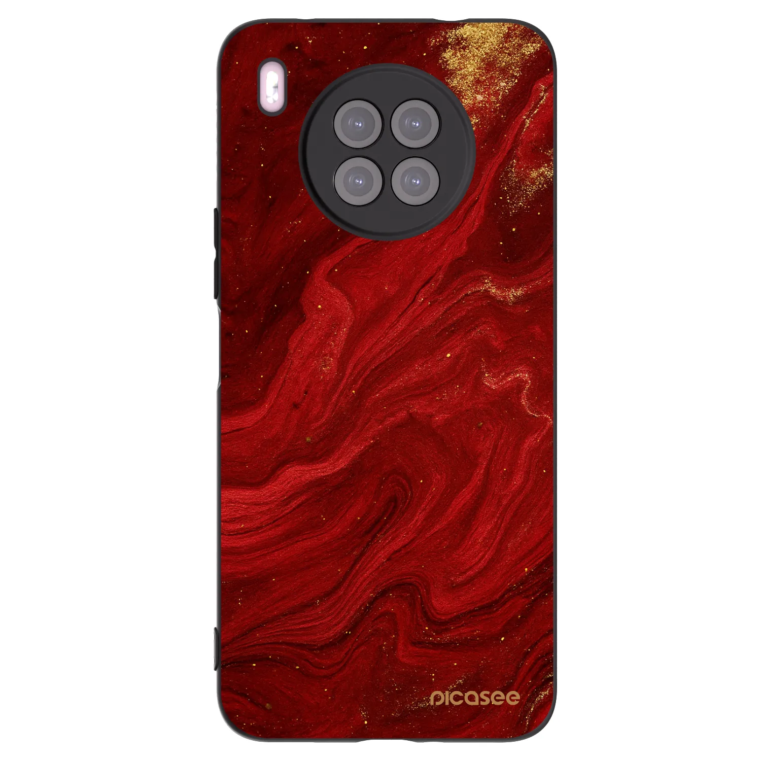 Picasee Μαύρη θήκη σιλικόνης για Huawei Nova 8i - Red