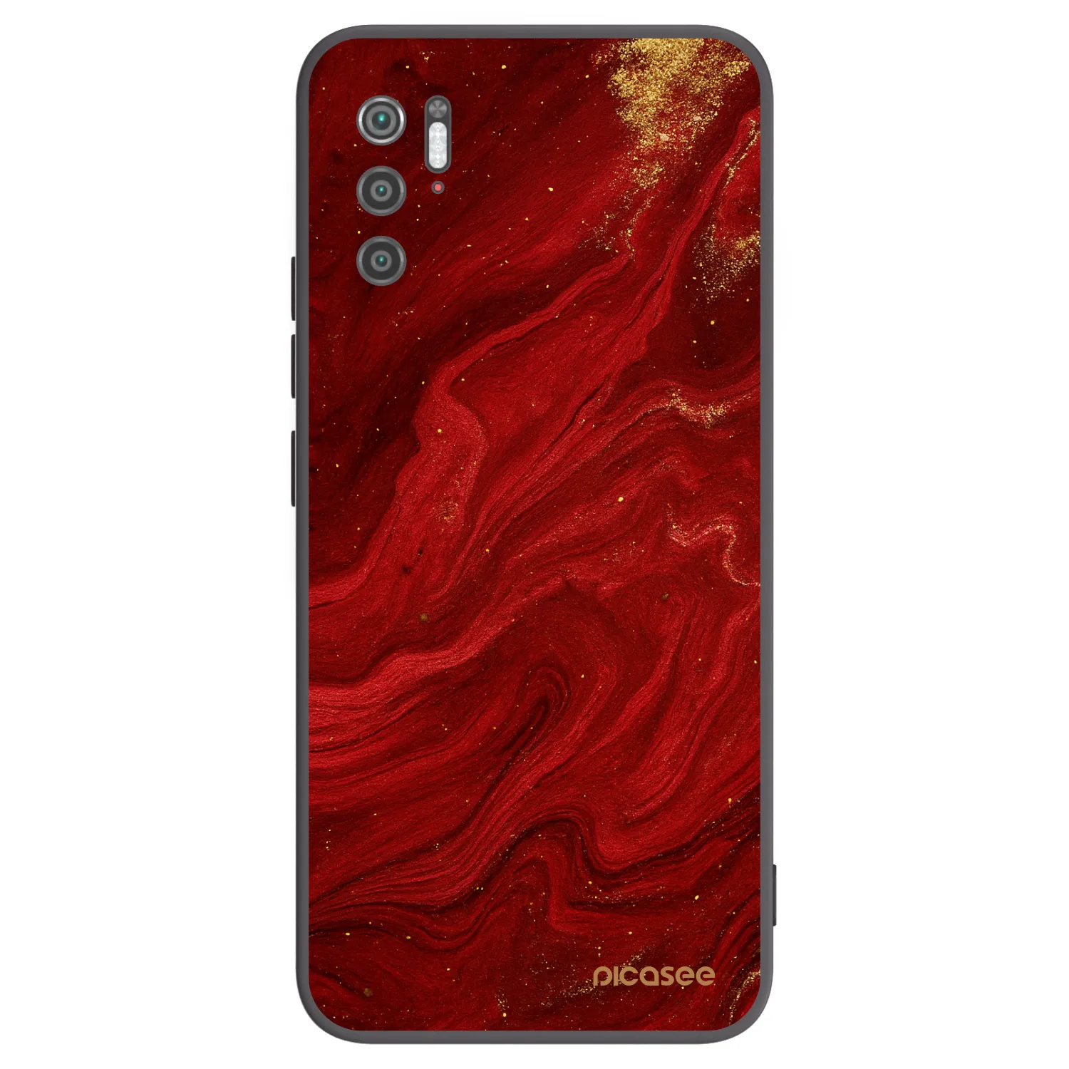 Picasee Μαύρη θήκη σιλικόνης για Xiaomi Poco M3 Pro 5G - Red