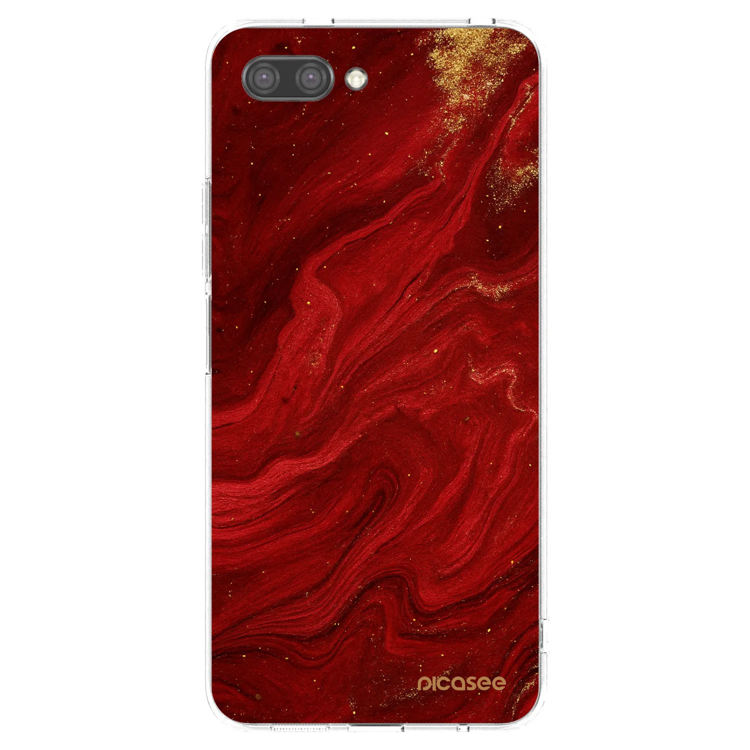 Picasee διαφανής θήκη σιλικόνης Honor 10 - Red