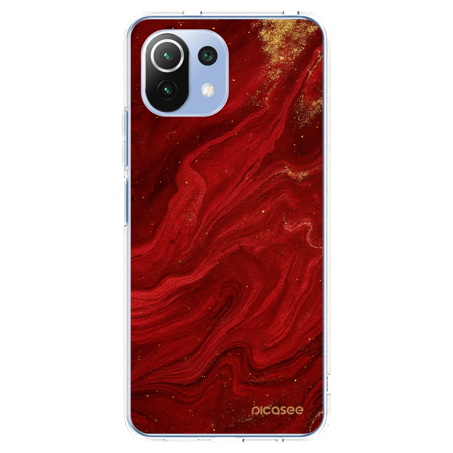 Picasee διαφανής θήκη σιλικόνης Xiaomi 11 Lite 5G NE - Red