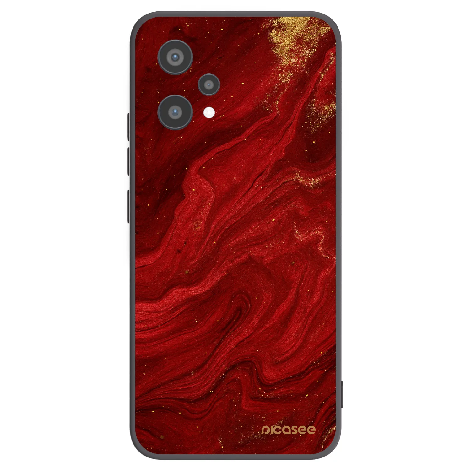 Picasee Μαύρη θήκη σιλικόνης για Realme 9 Pro 5G - Red