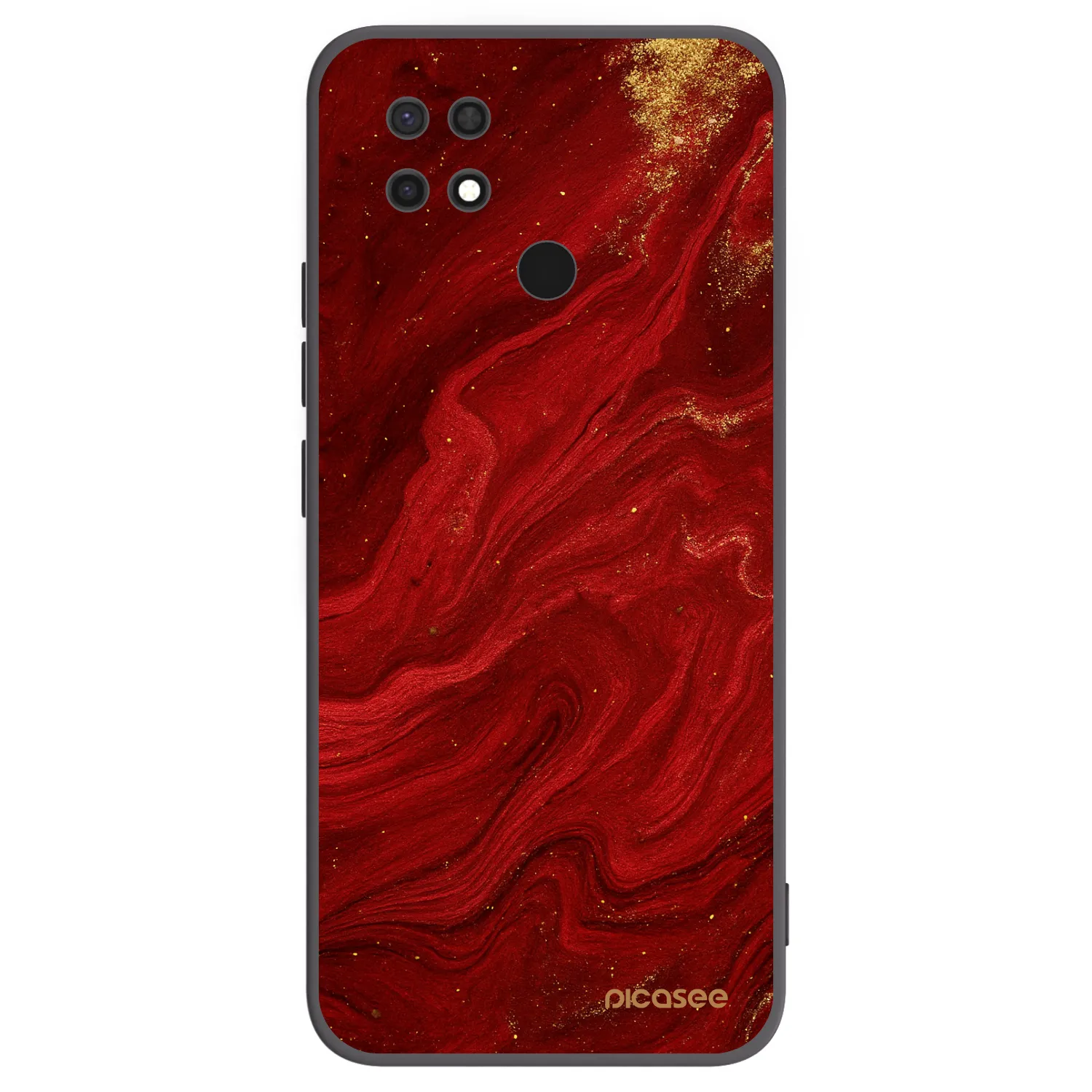 Picasee Μαύρη θήκη σιλικόνης για Xiaomi Redmi 10C - Red