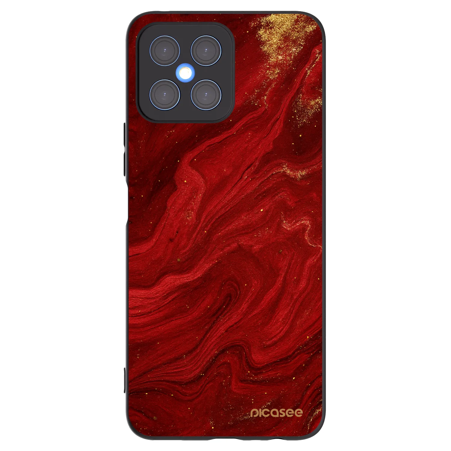 Picasee Μαύρη θήκη σιλικόνης για Honor X8 4G - Red