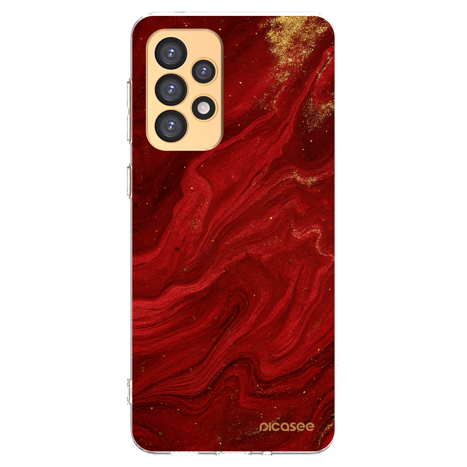 Picasee διαφανής θήκη σιλικόνης Samsung Galaxy A33 5G A336 - Red