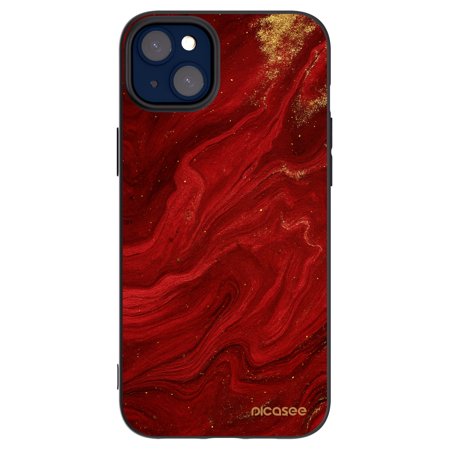 Picasee Μαύρη θήκη σιλικόνης για Apple iPhone 14 Plus - Red