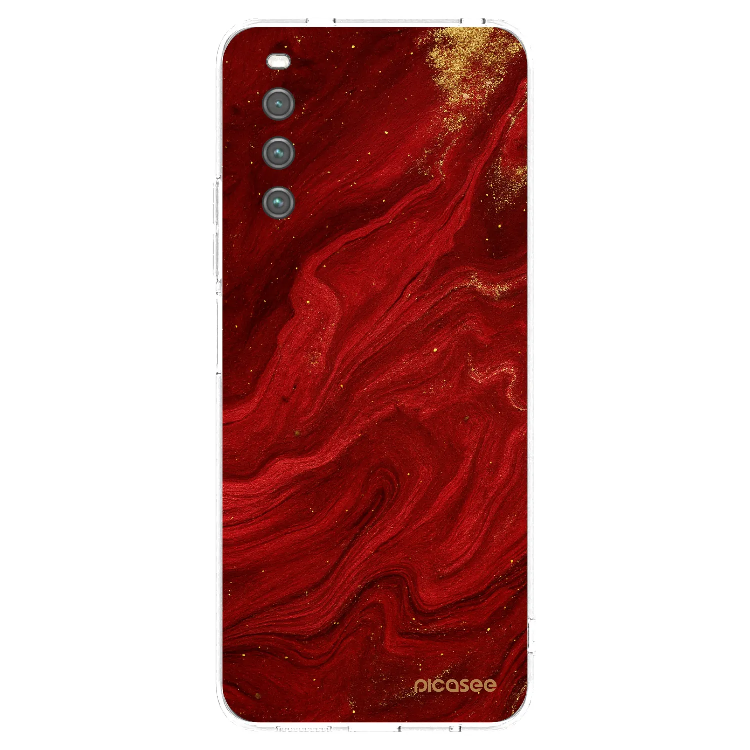 Picasee διαφανής θήκη σιλικόνης Sony Xperia 10 IV 5G - Red