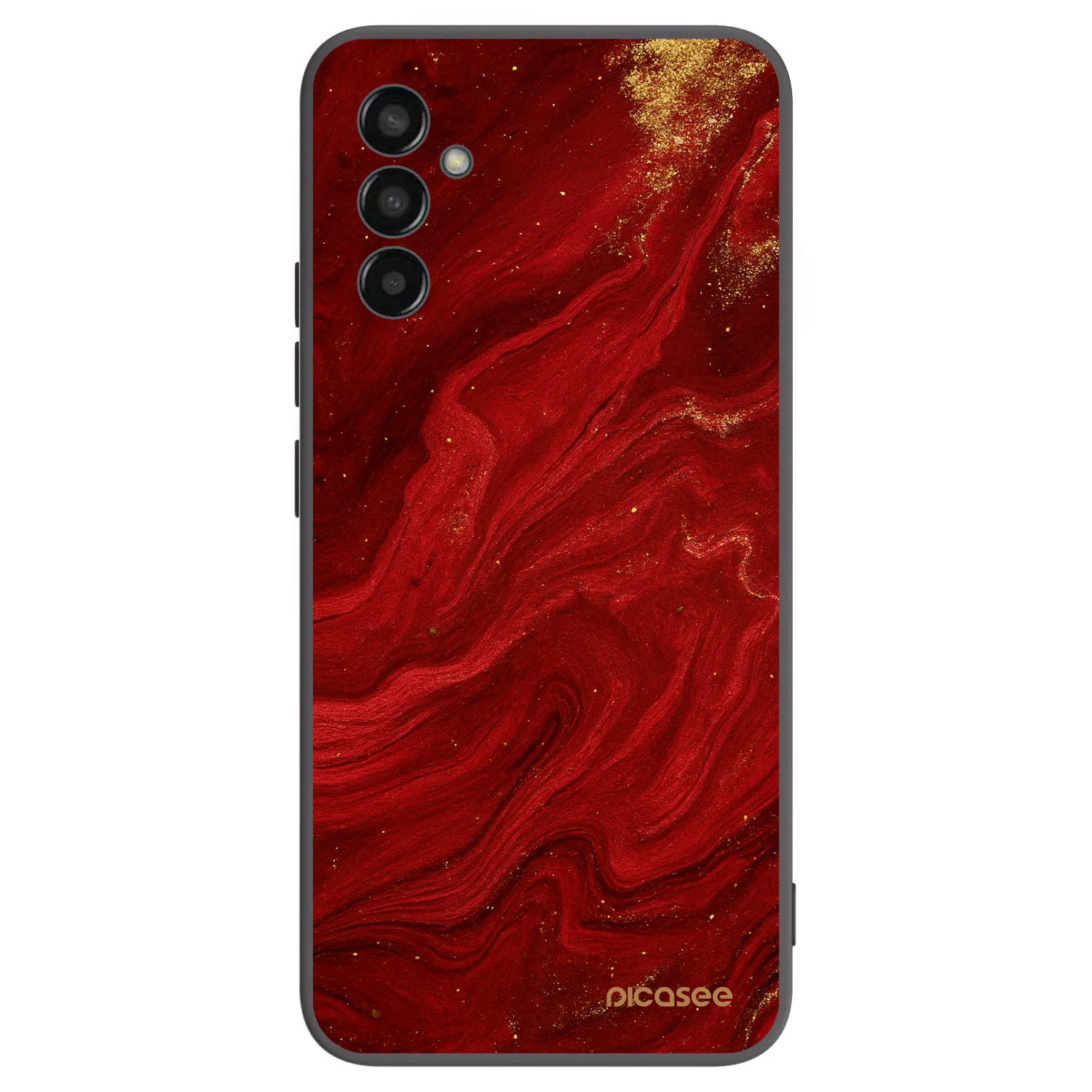 Picasee Μαύρη θήκη σιλικόνης για Samsung Galaxy M13 M135F - Red
