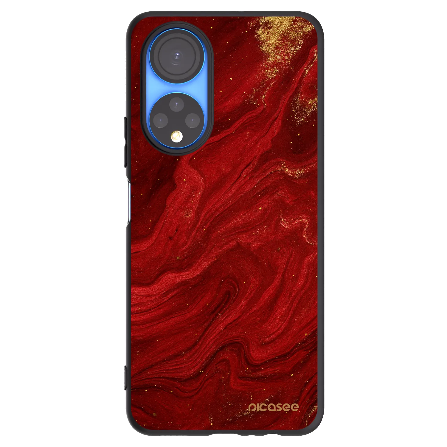 Picasee Μαύρη θήκη σιλικόνης για Honor X7 - Red