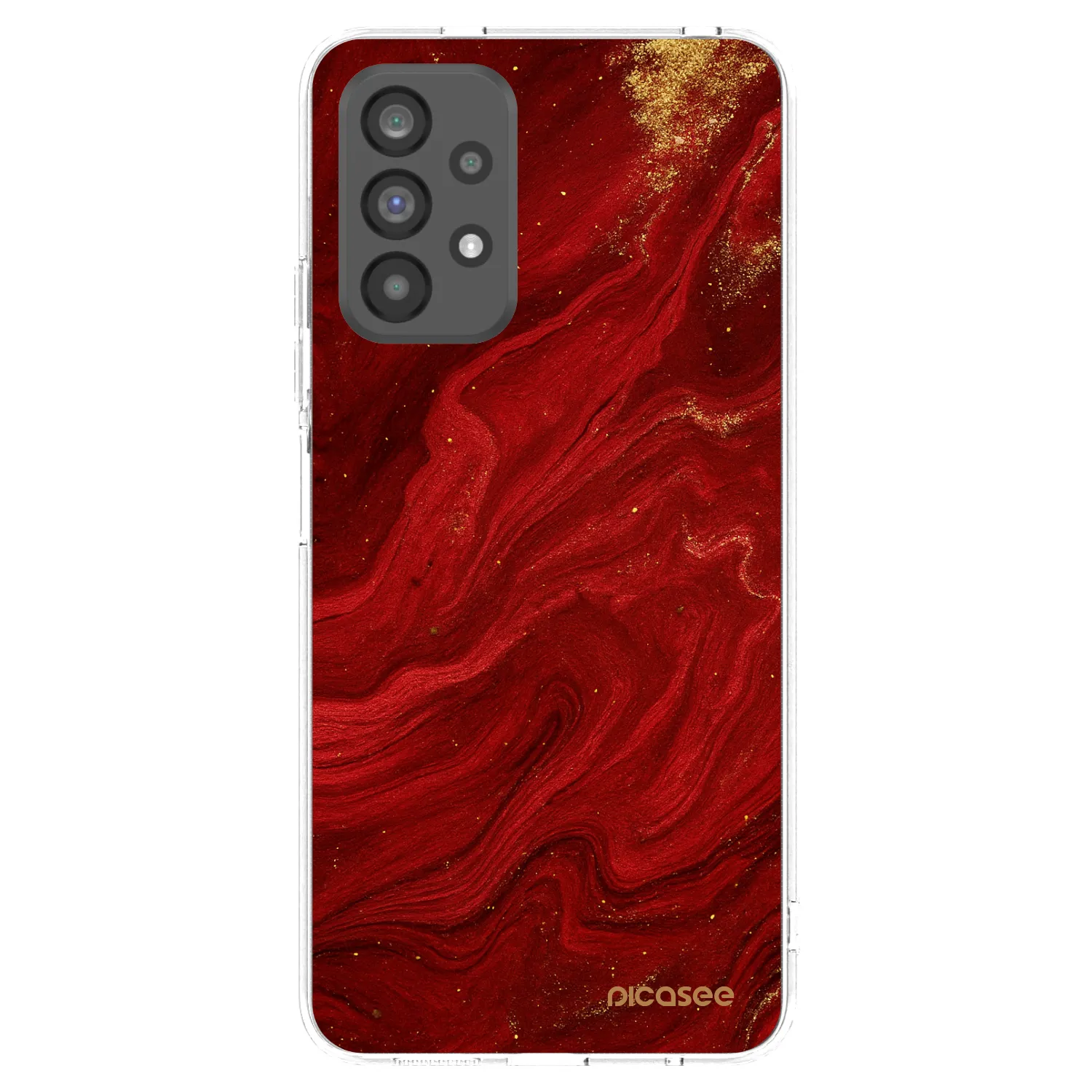 Picasee διαφανής θήκη σιλικόνης Samsung Galaxy A73 5G - Red