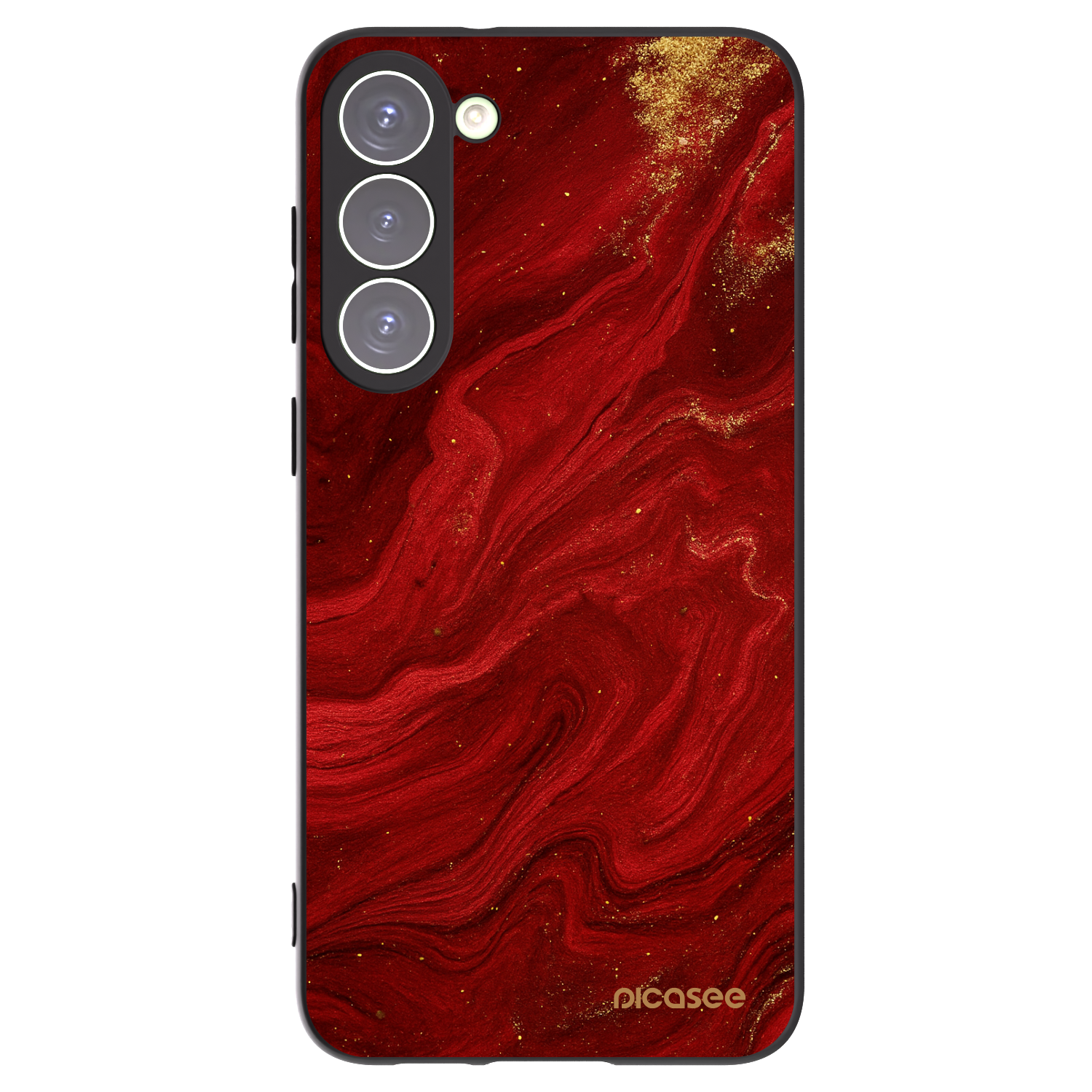 Picasee Μαύρη θήκη σιλικόνης για Samsung Galaxy S23+ 5G - Red