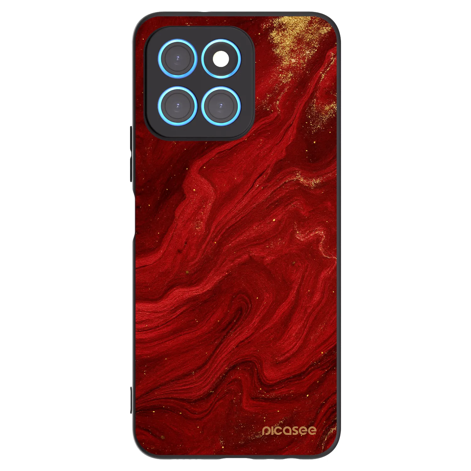 Picasee Μαύρη θήκη σιλικόνης για Honor X8 5G - Red