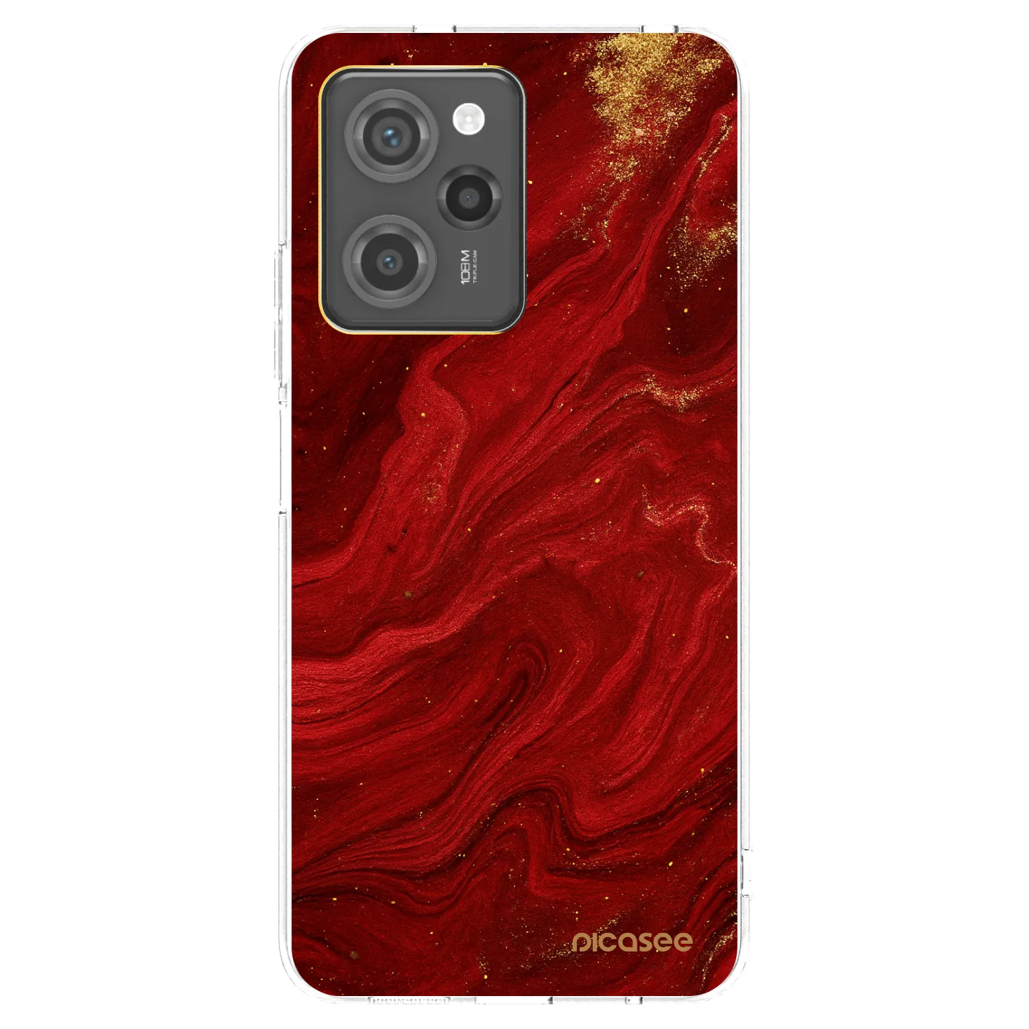 Picasee Μαύρη θήκη σιλικόνης για Xiaomi Poco X5 Pro - Red