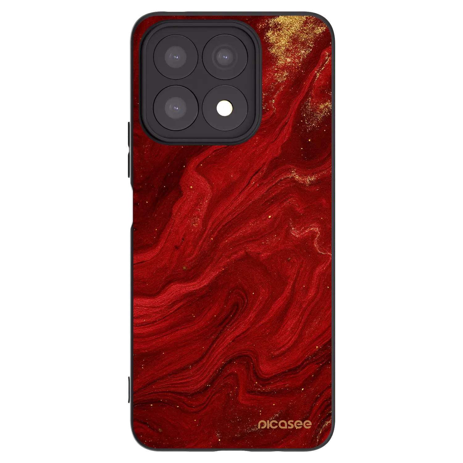 Picasee Μαύρη θήκη σιλικόνης για Honor X8a - Red