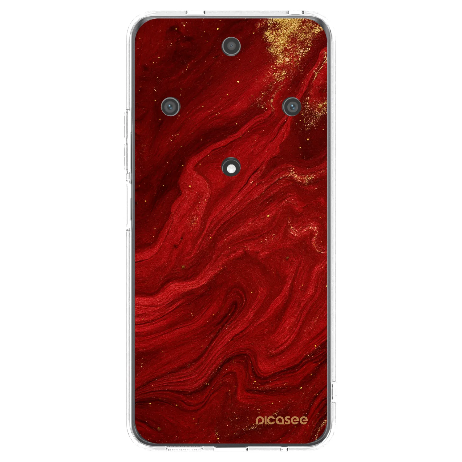 Picasee διαφανής θήκη σιλικόνης Honor Magic5 Lite 5G - Red