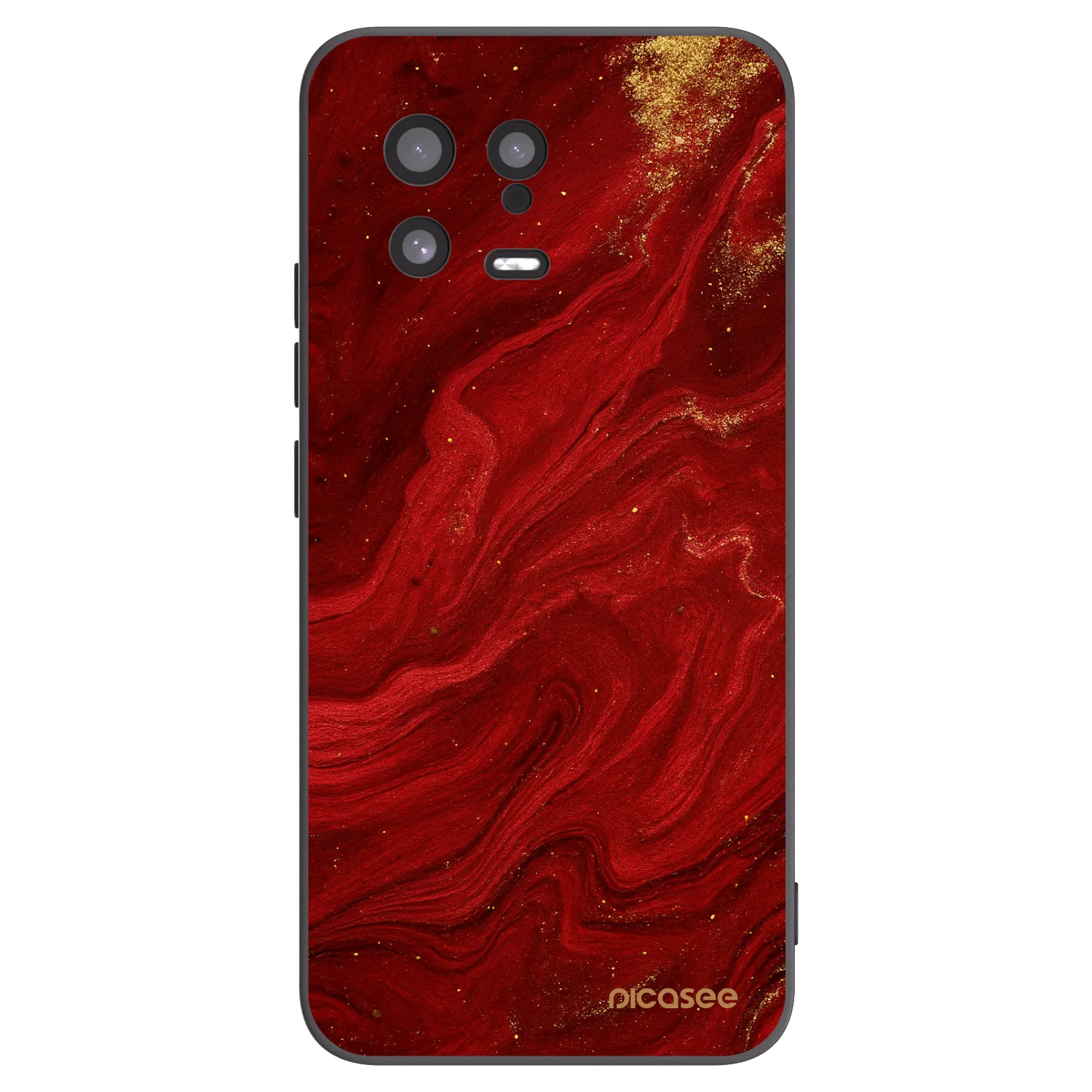 Picasee Μαύρη θήκη σιλικόνης για Xiaomi 13 - Red