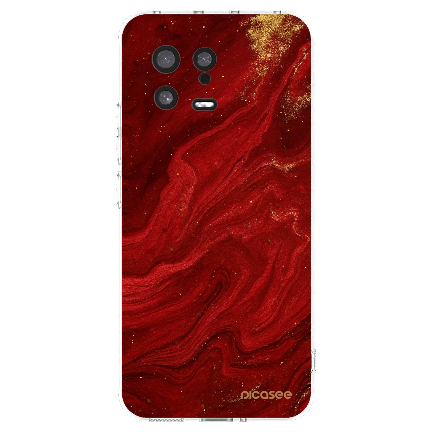 Picasee διαφανής θήκη σιλικόνης Xiaomi 13 - Red