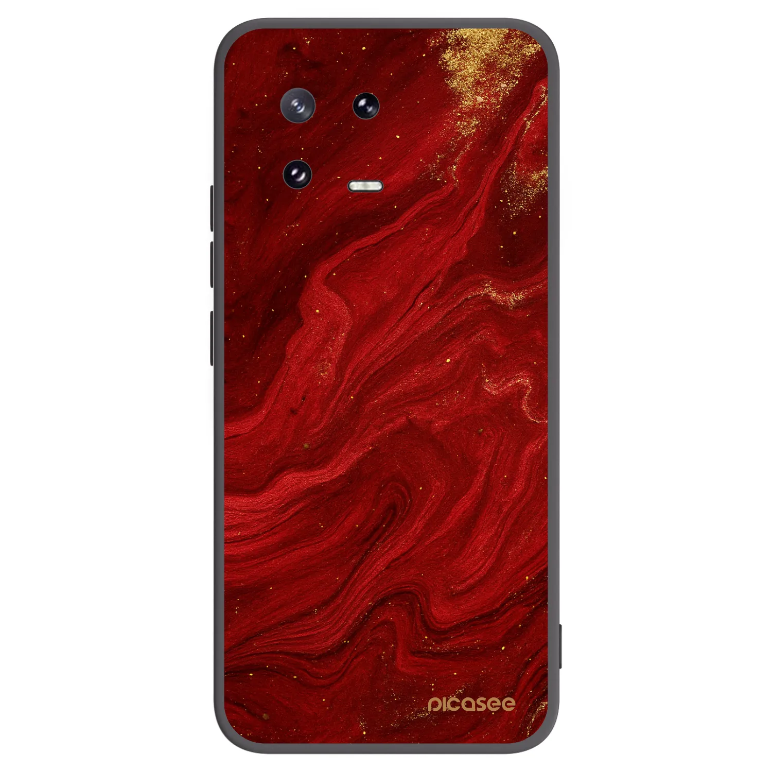 Picasee Μαύρη θήκη σιλικόνης για Xiaomi 13 Pro - Red