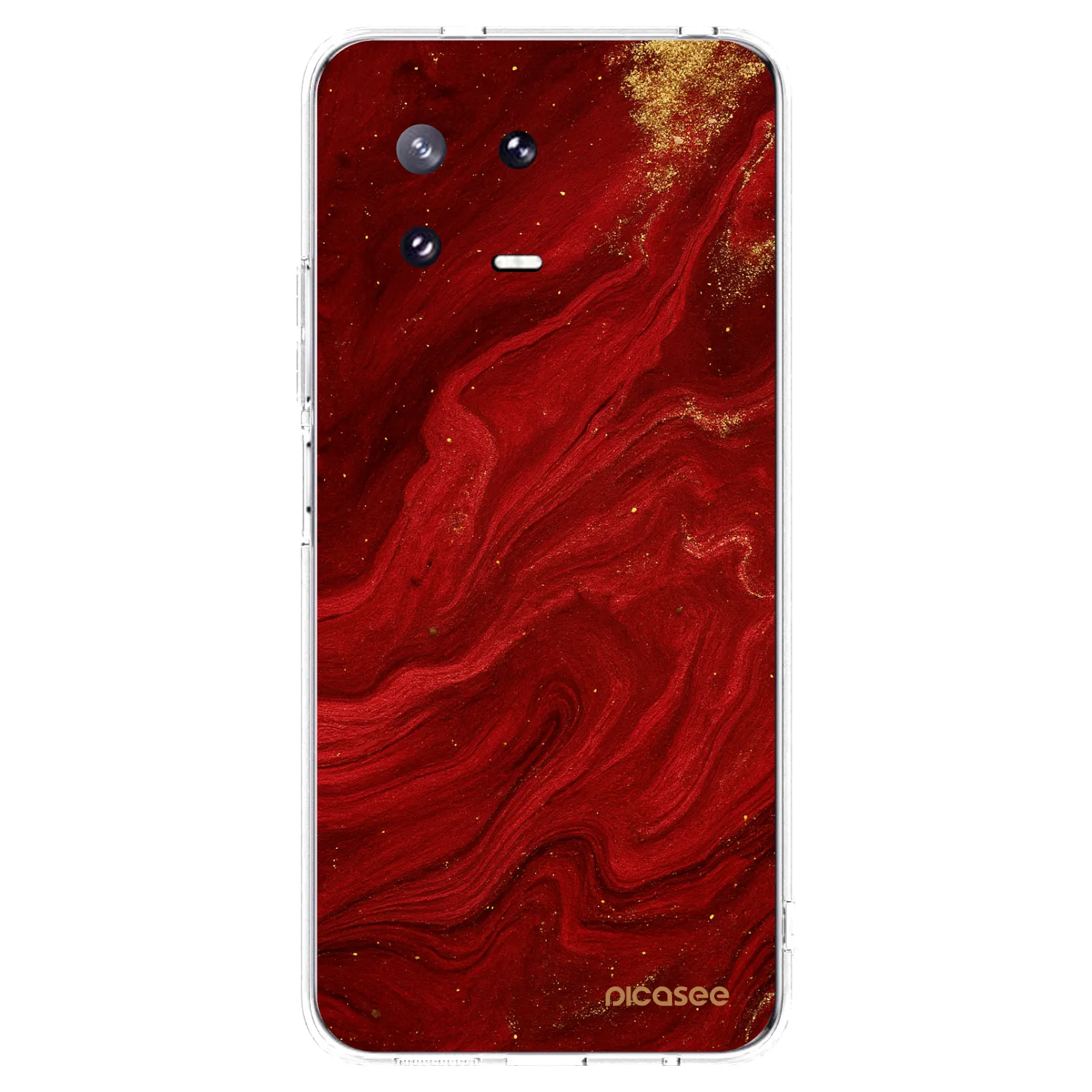 Picasee διαφανής θήκη σιλικόνης Xiaomi 13 Pro - Red