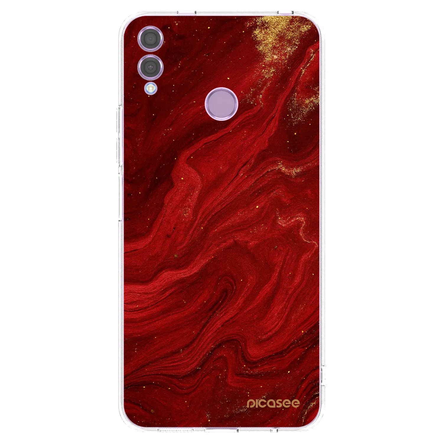 Picasee διαφανής θήκη σιλικόνης Honor 8X - Red
