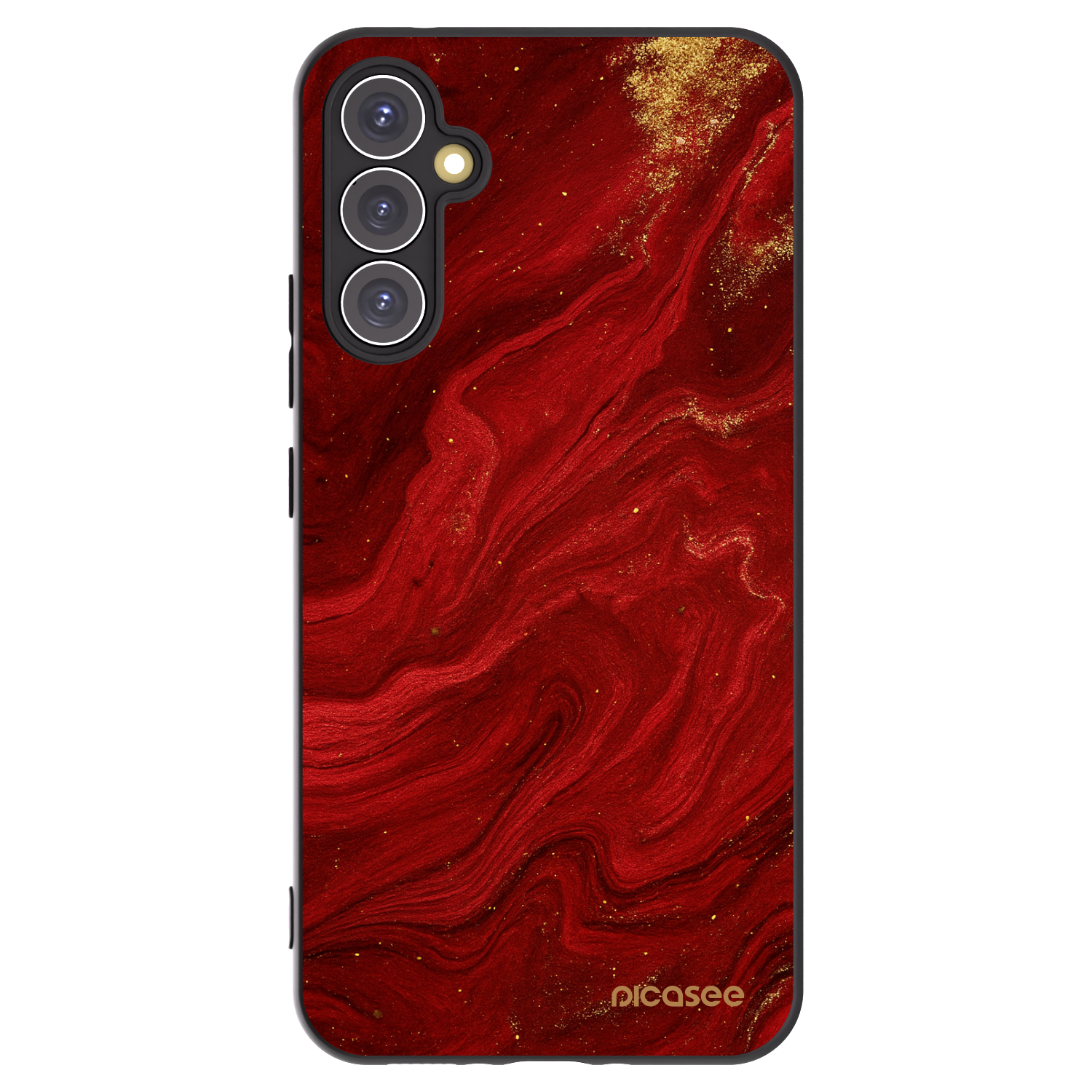 Picasee Μαύρη θήκη σιλικόνης για Samsung Galaxy A34 5G A346B - Red