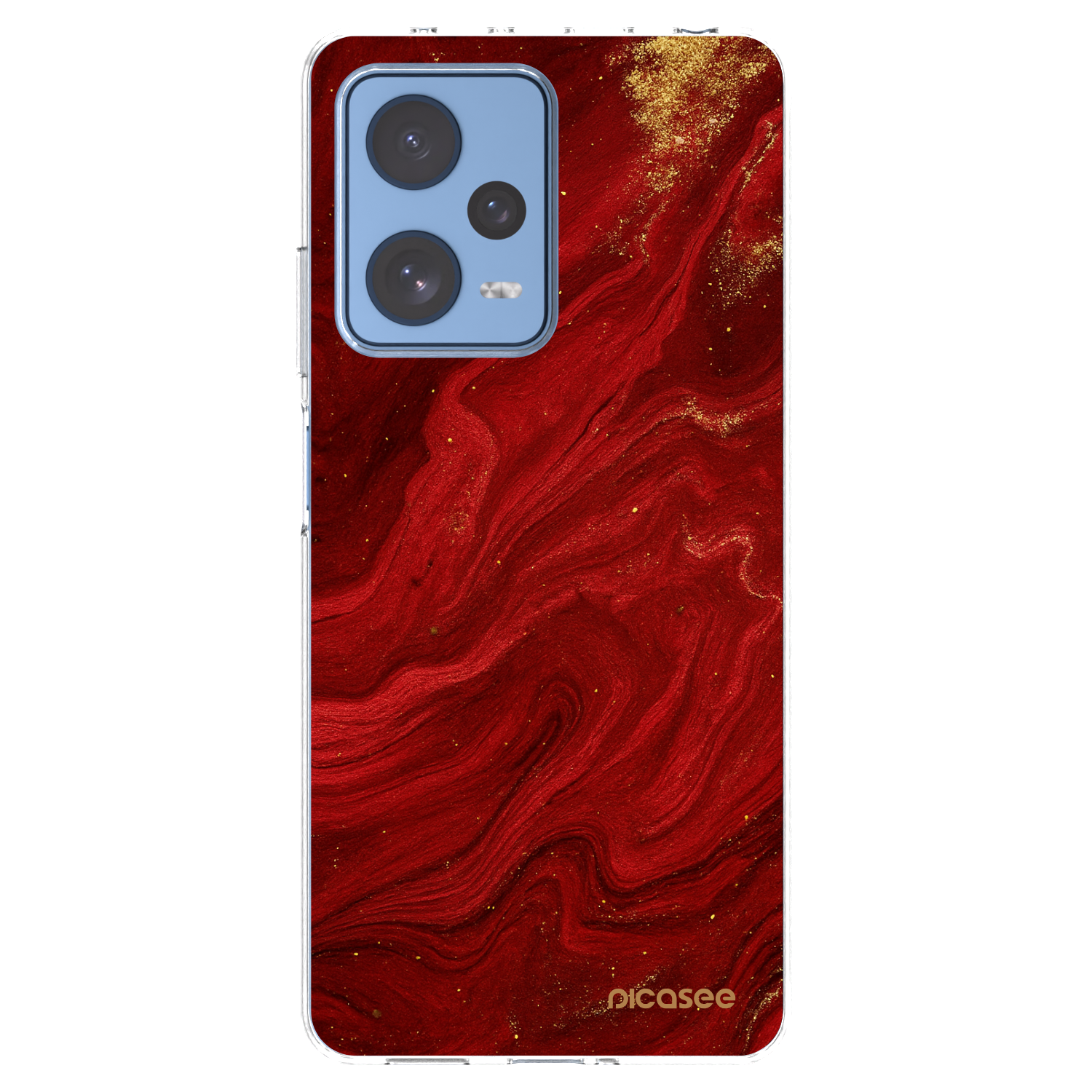 Picasee διαφανής θήκη σιλικόνης Xiaomi Redmi Note 12 Pro 5G - Red