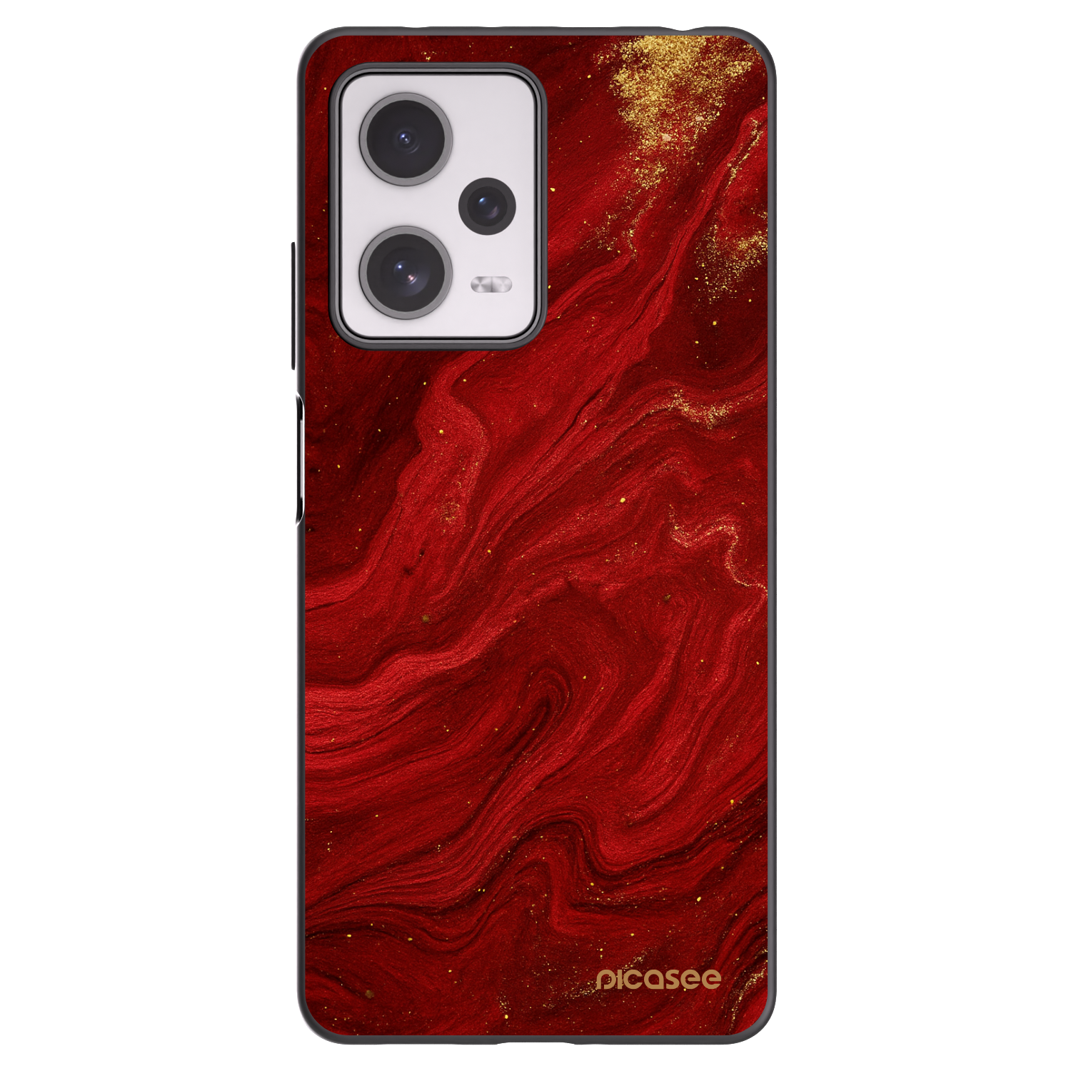 Picasee Μαύρη θήκη σιλικόνης για Xiaomi Redmi Note 12 Pro+ 5G - Red