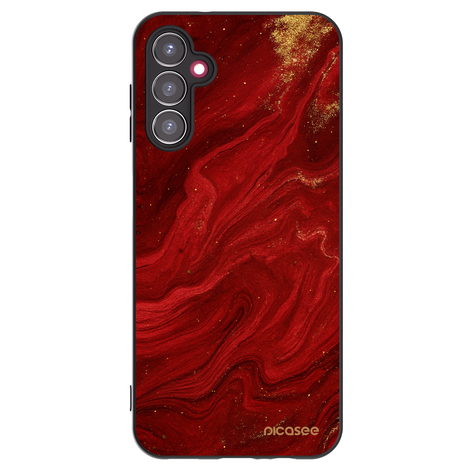 Picasee Μαύρη θήκη σιλικόνης για Samsung Galaxy A14 5G A146P - Red