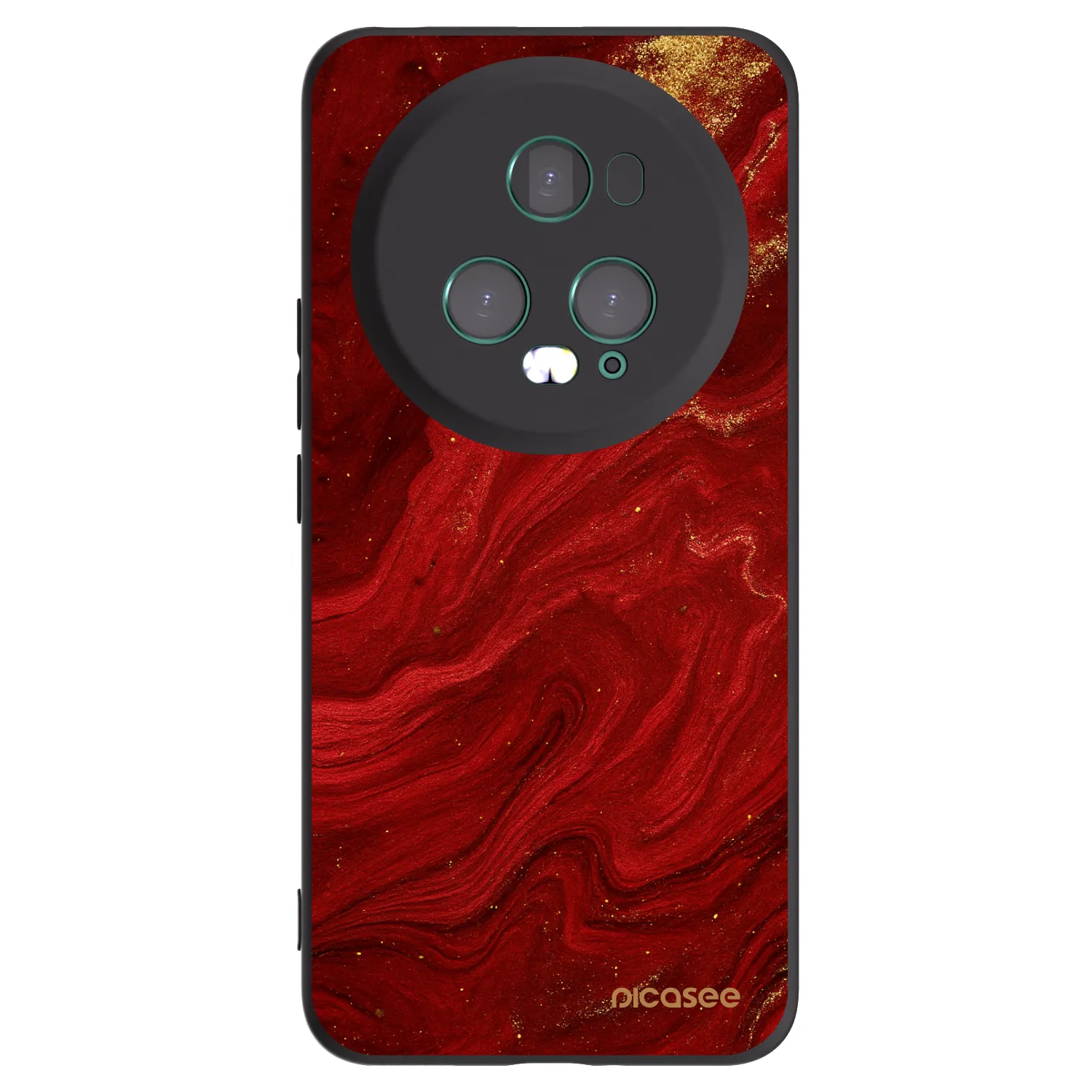 Picasee Μαύρη θήκη σιλικόνης για Honor Magic5 Pro - Red